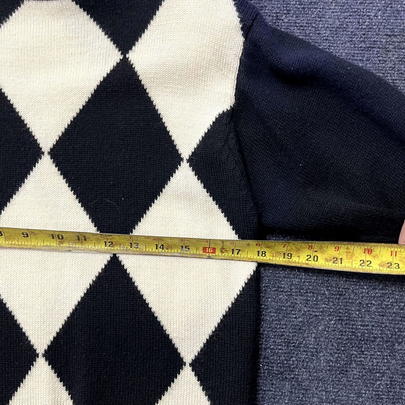 Vintage VINTAGE Westbound Sweater Womens Small Black Argyle Mock Neck Wool Hong Kong Size S / US 4 / IT 40 - 5 Thumbnail