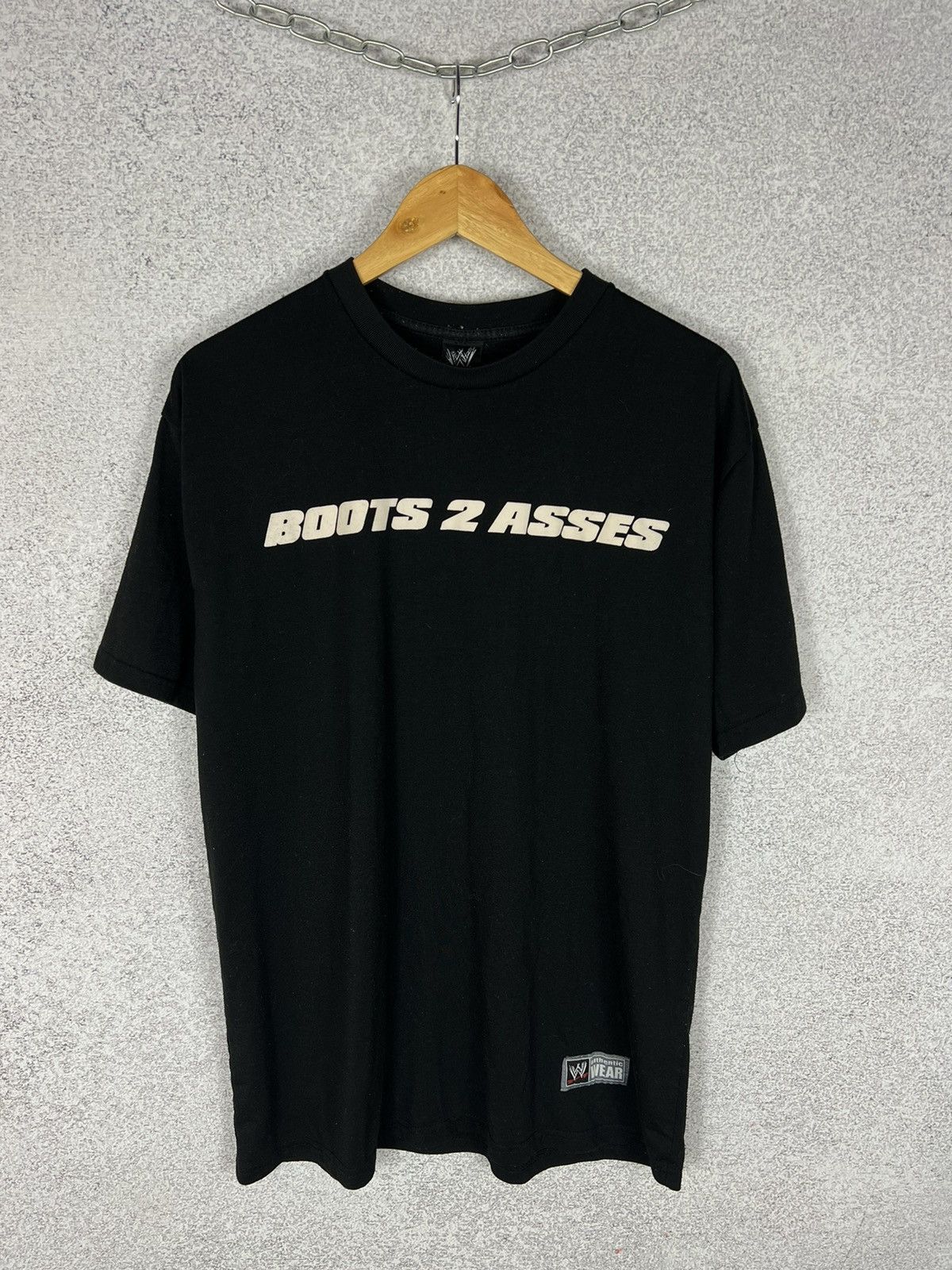 WWE Vintage The Rock WWE Tee Boots 2 Asses T-Shirt Size US L / EU 52-54 / 3 - 1 Thumbnail