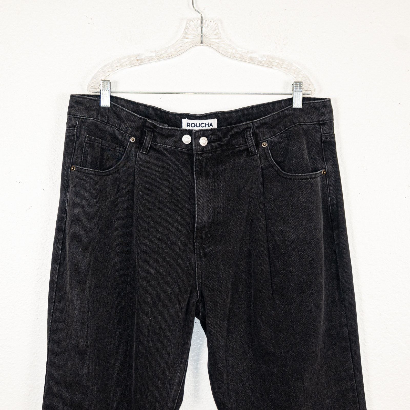 Other ROUCHA Dada Denim Pleated 5 pocket Jeans washed Black Size 40" / US 18 - 9 Thumbnail