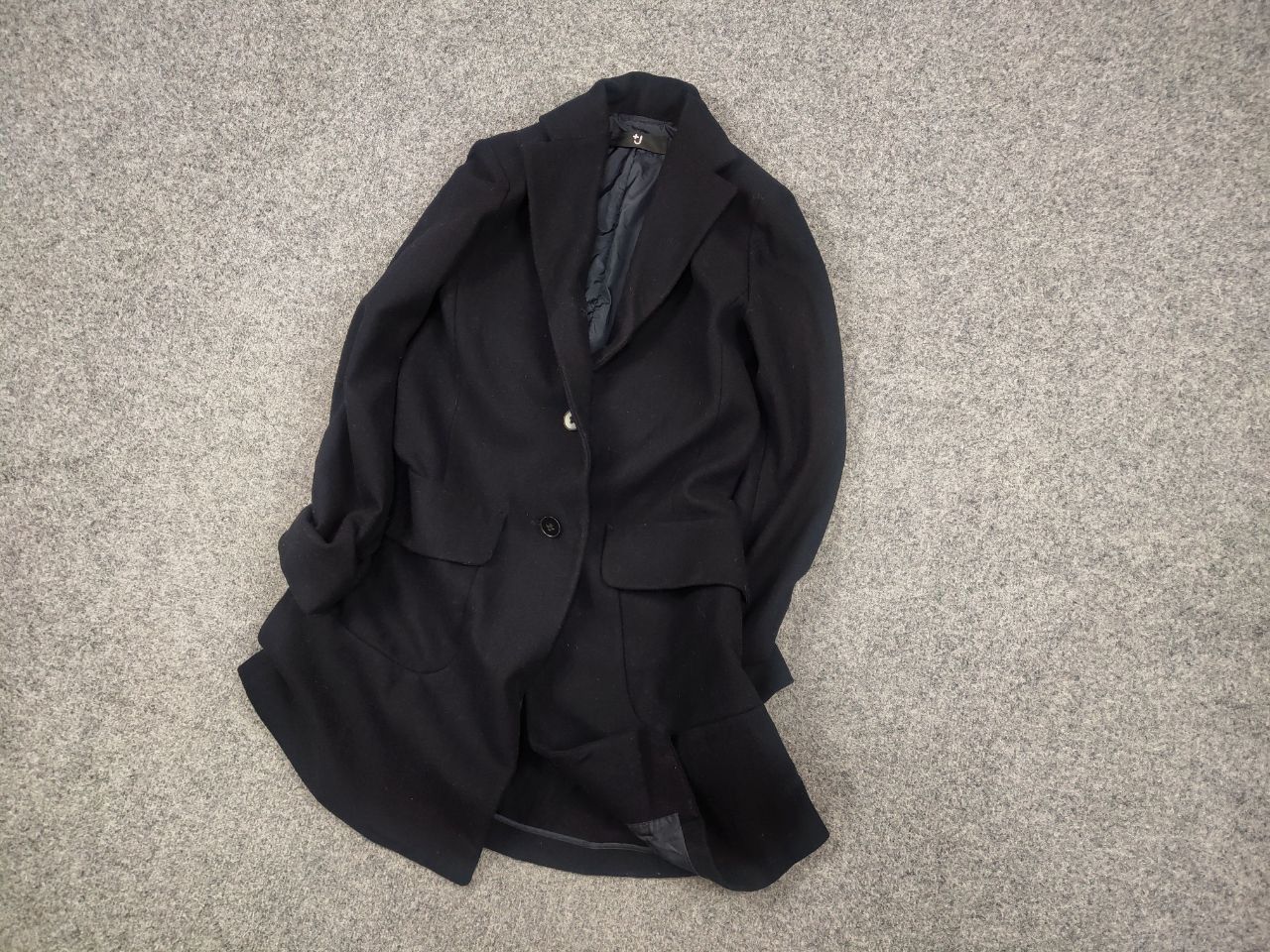 Jil Sander Jil Sander +J x Uniqlo Navy blue Wool Coat Womens Jacket Size S / US 4 / IT 40 - 2 Thumbnail