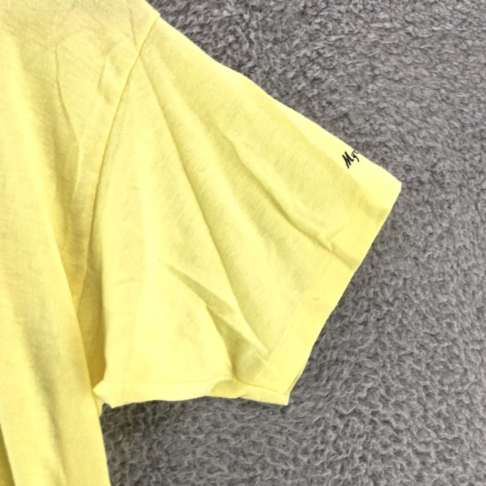 Vintage America Shirt Womens XL Yellow Fish Print Casual Crew Neck T-Shirt Size XL / US 12-14 / IT 48-50 - 3 Thumbnail