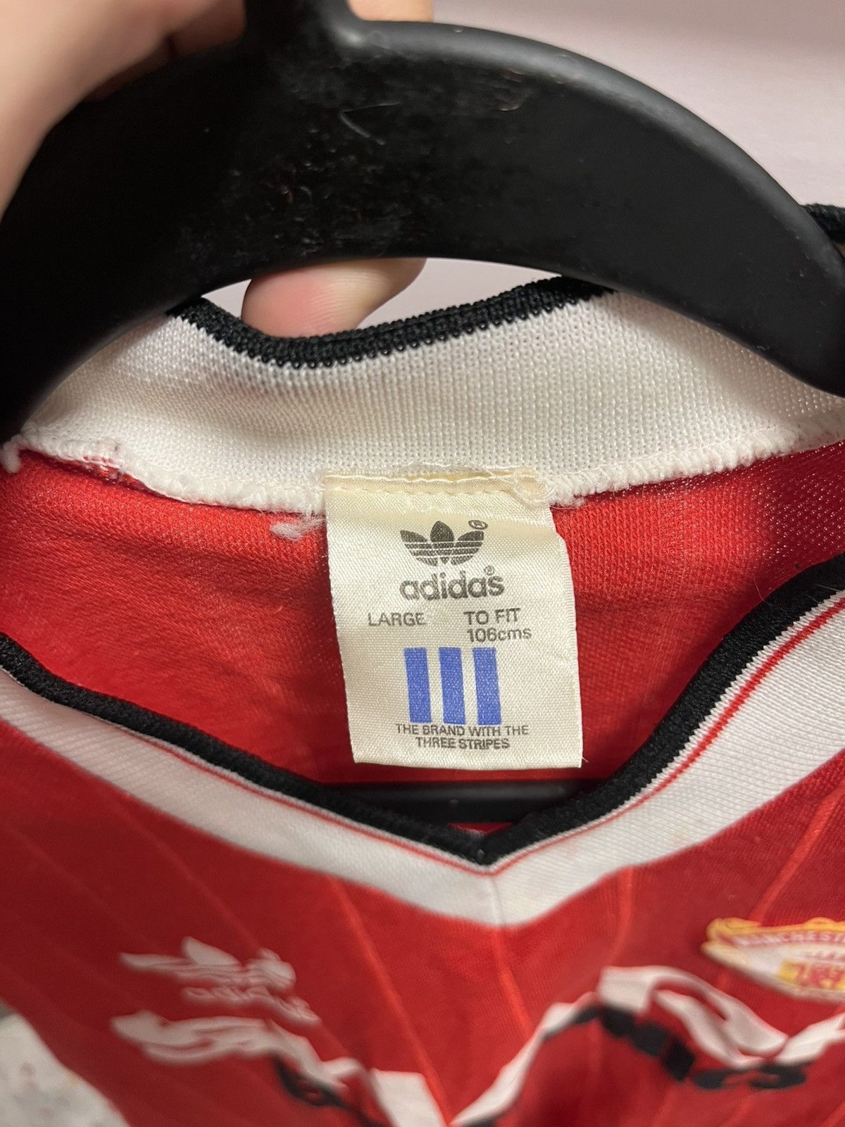Adidas Very rare vintage Manchester United jersey 1982 1984 Size US L / EU 52-54 / 3 - 9 Thumbnail