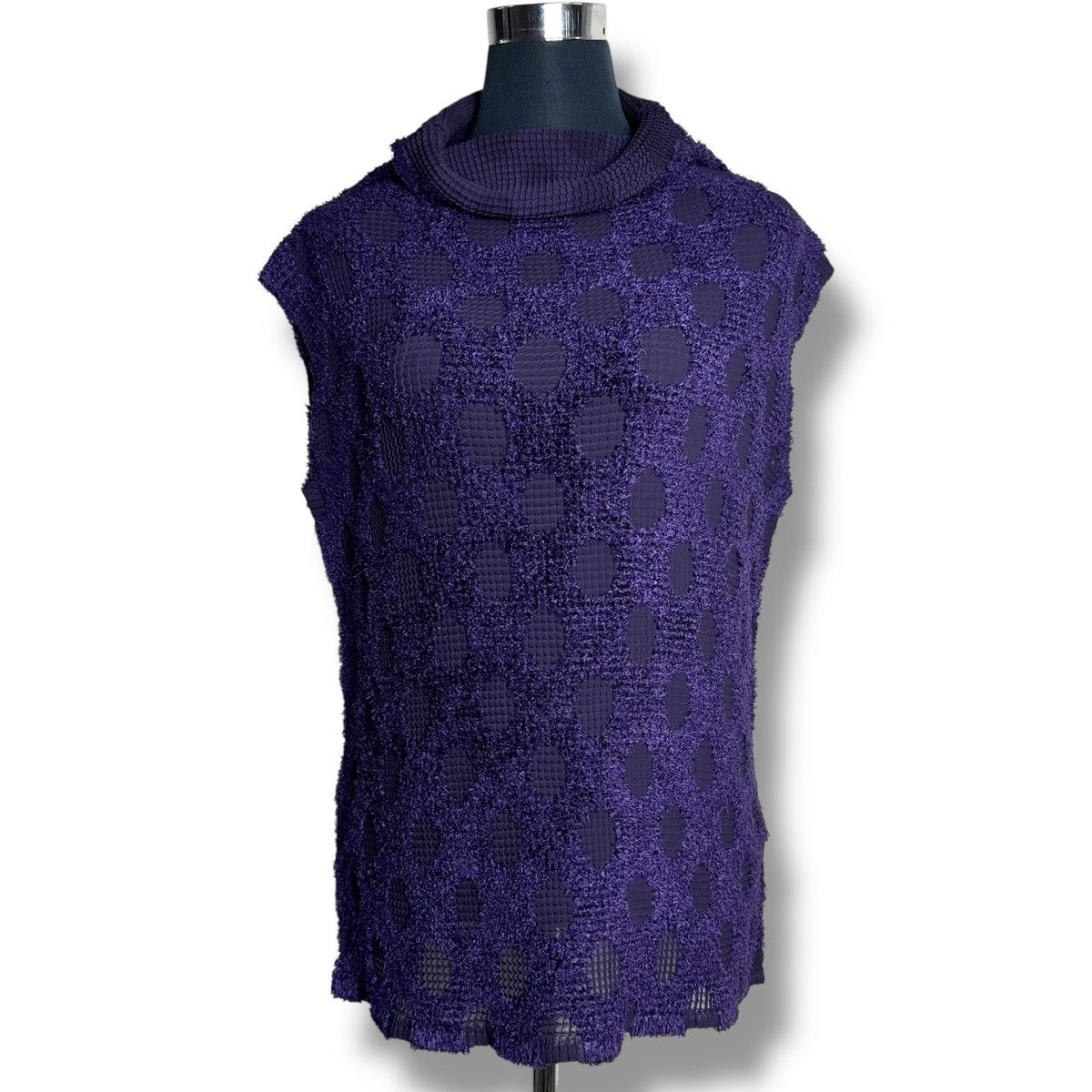 Issey Miyake 80’s SAMPLE IsseyMiyake Pleated Mesh Mini Dress Size ONE SIZE - 1 Thumbnail