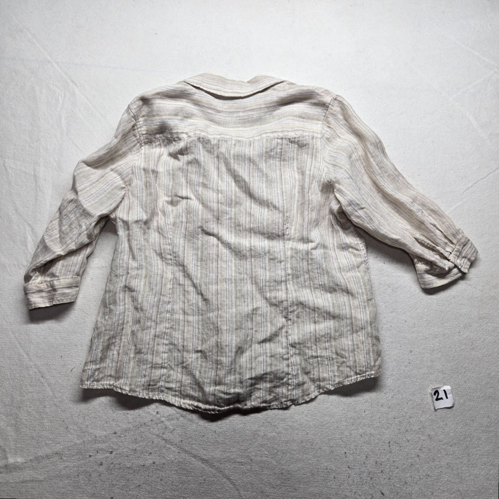 Coldwater Creek Coldwater Creek Shirt 1X Women Brown 3/4 Sleeve Button Up Blouse Casual Cotton Plus Size Size XL / US 12-14 / IT 48-50 - 6 Thumbnail