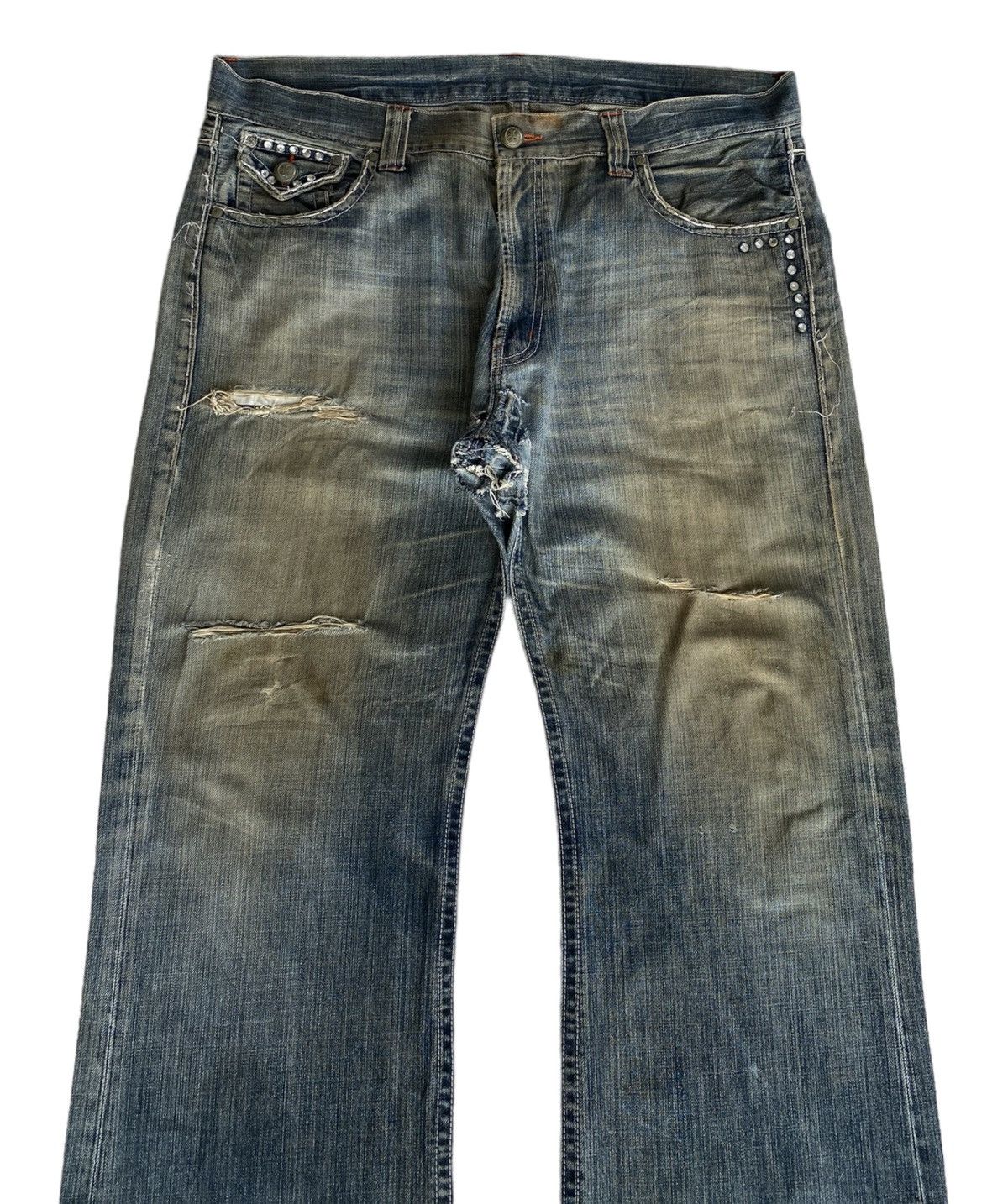 Other FLARE BAGGY RUSTY DISTRESS DENIM INDEPENDENT TRUCK CO JEANS Size US 40 / EU 56 - 5 Thumbnail
