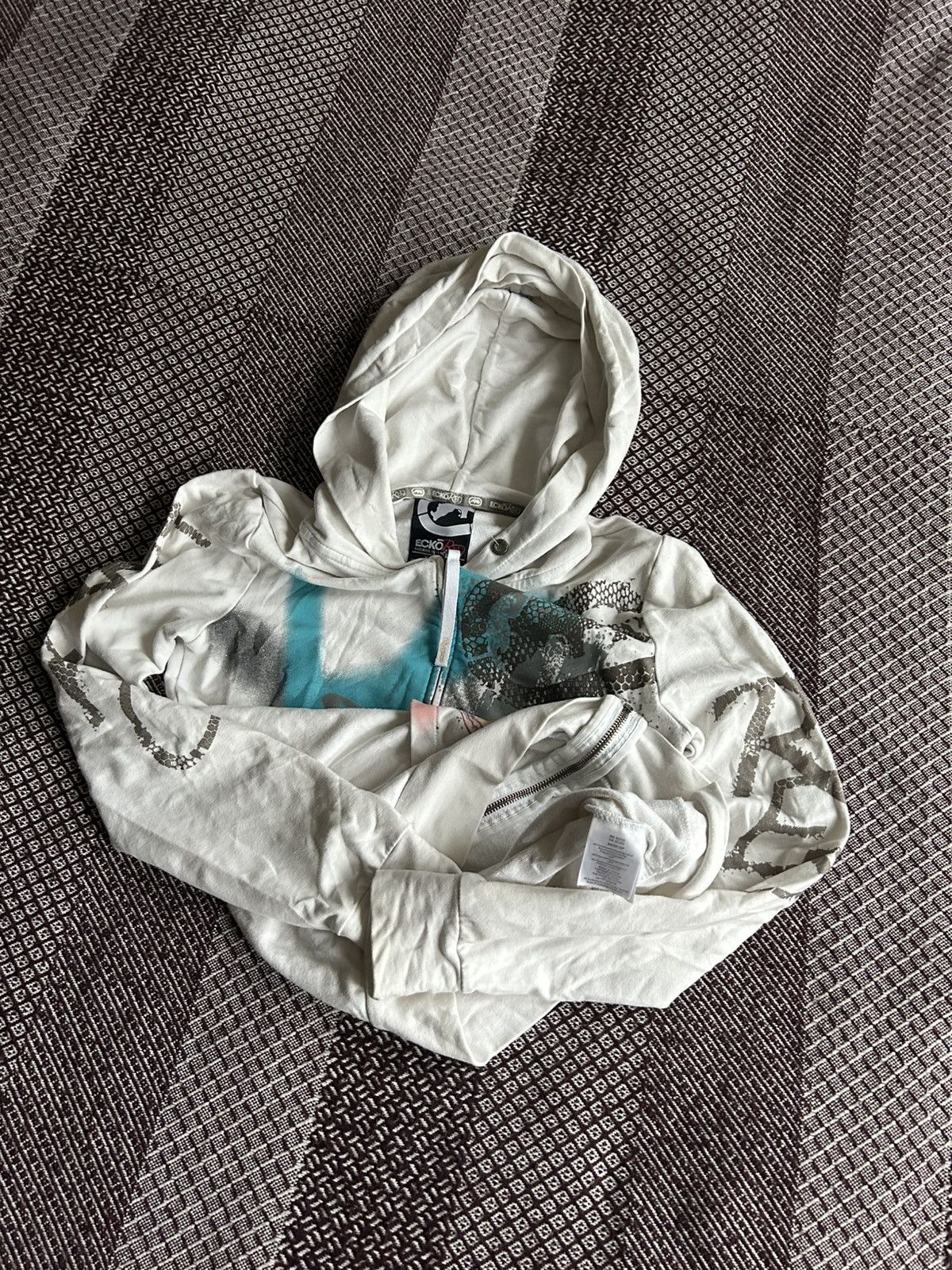 Ecko Unltd. Y2K Graphic Print Ecko Unltd Women Zip Hoodie Streetwear XS Size XS / US 0-2 / IT 36-38 - 8 Thumbnail