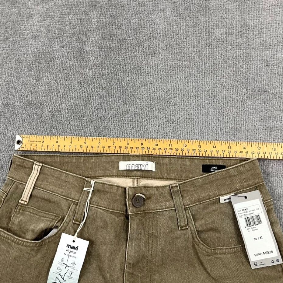 Mavi Mavi Jake Pants Mens 34 x 32 Slim Chino Brown Cotton Casual 5-Pocket Zip Button Mid Rise Mens Size US 34 / EU 50 - 5 Thumbnail
