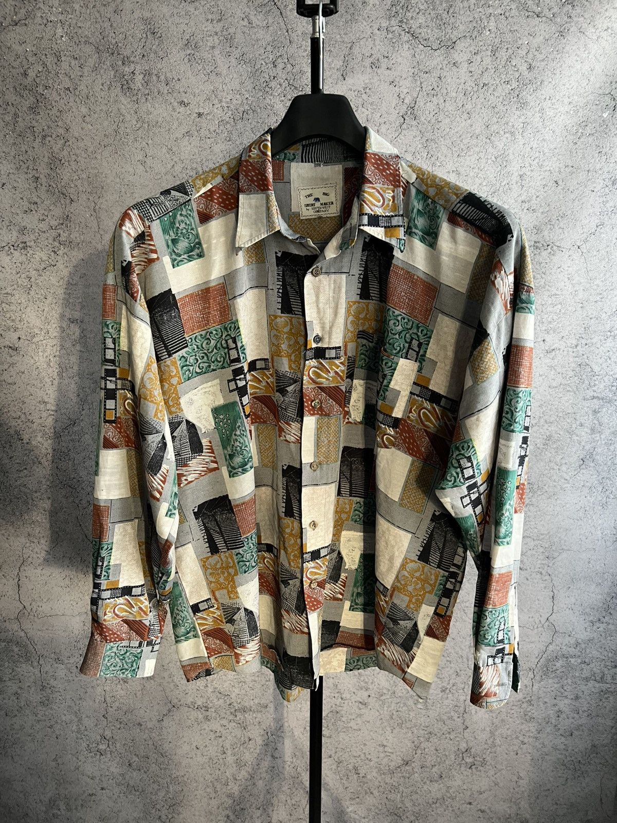 Vintage Vintage Patchwork Shirt The Big Shirt Maker by South West Size US XL / EU 56 / 4 - 1 Thumbnail