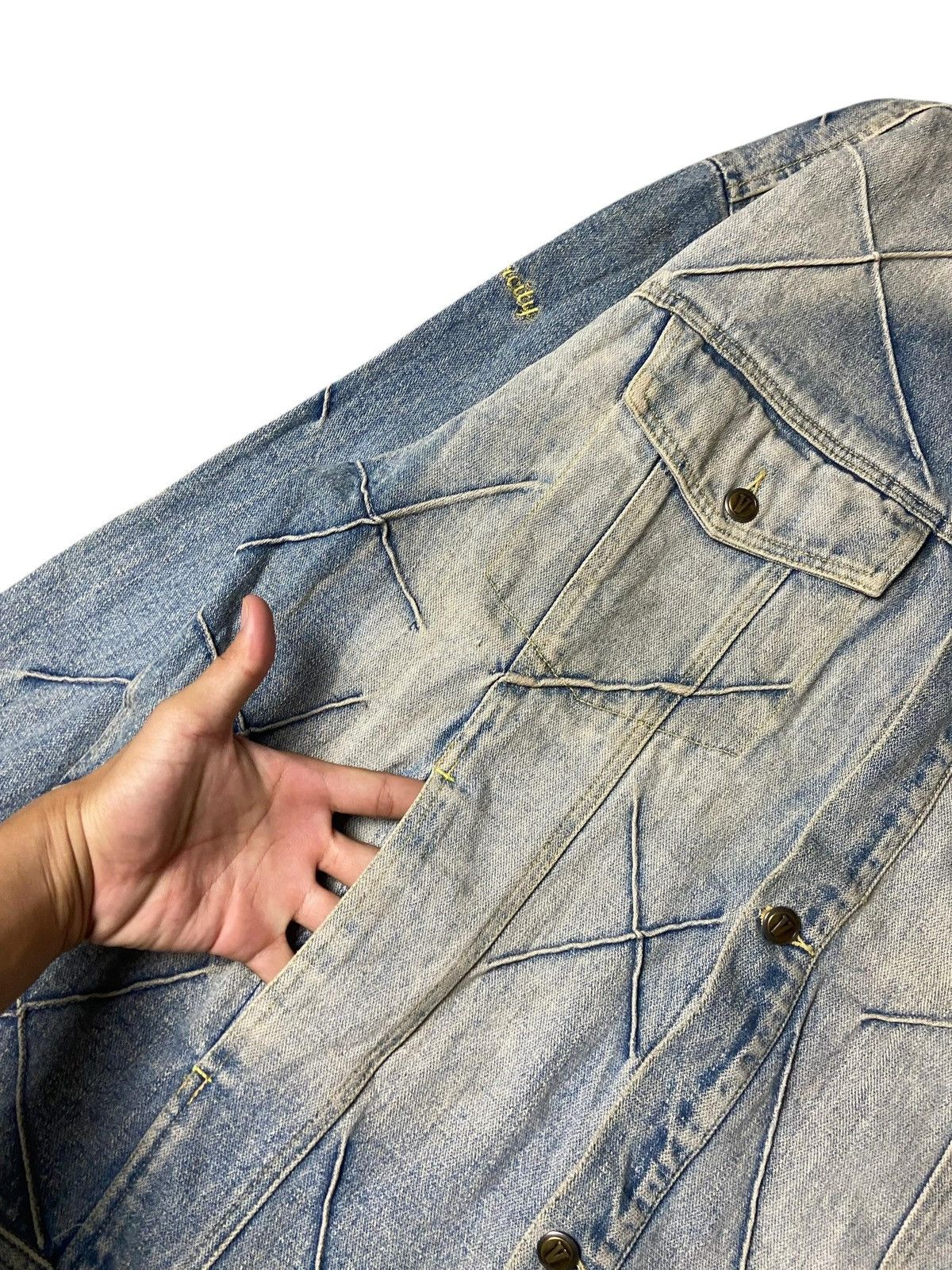 Japanese Brand Varcity USA Denim Jeans Jacket (154) Size US L / EU 52-54 / 3 - 5 Thumbnail
