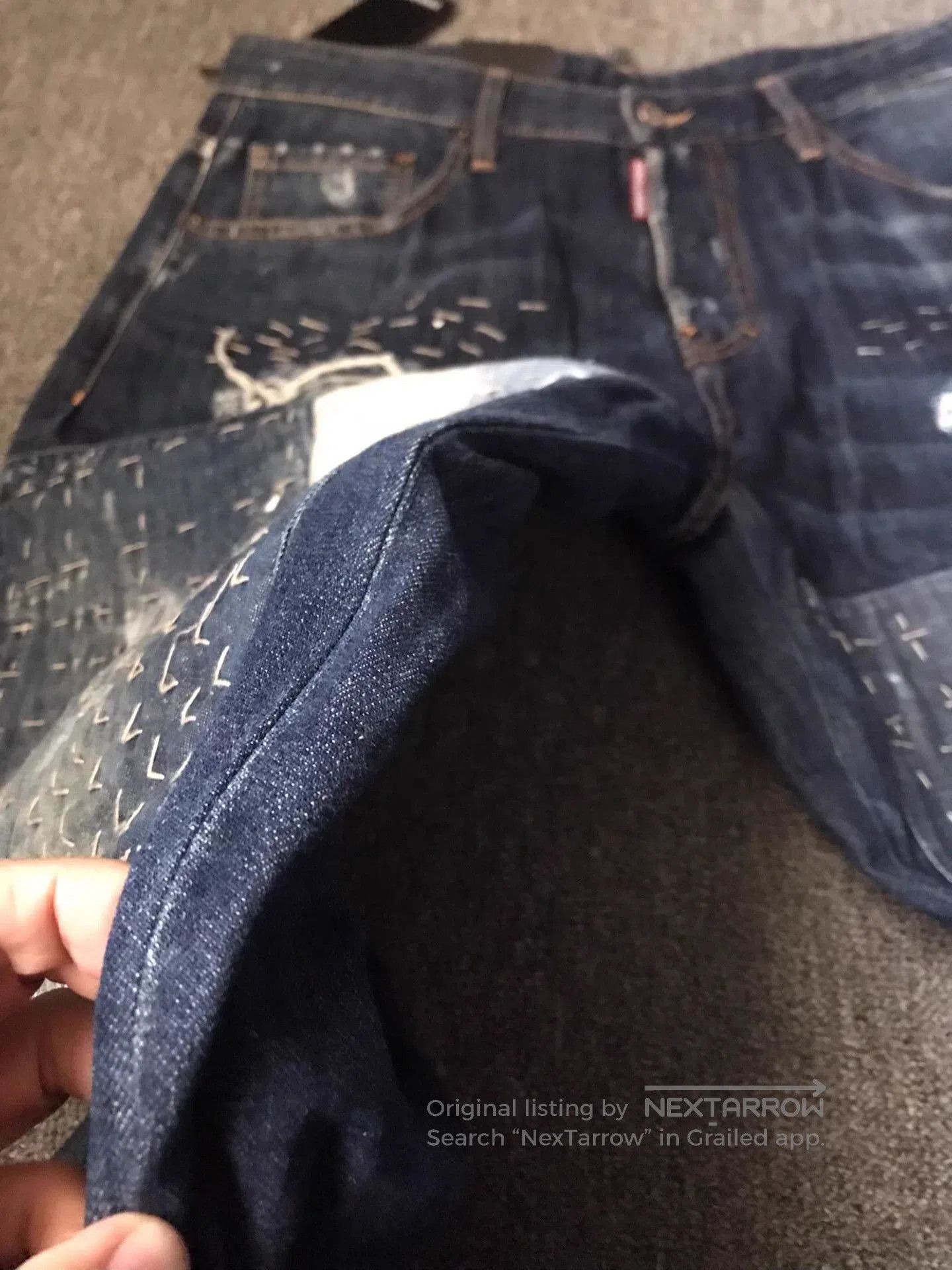 Dsquared2 Blue Distressed Patchwork Denim Jeans Size 34. Size US 34 / EU 50 - 5 Thumbnail