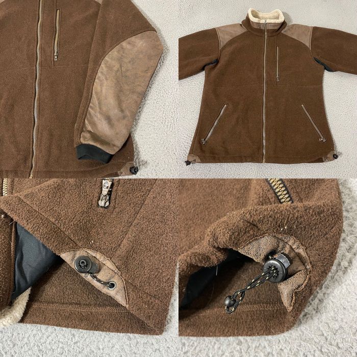 Vintage Kuhl Jacket Mens Small Brown Full Zip Alpenwurx Fleece