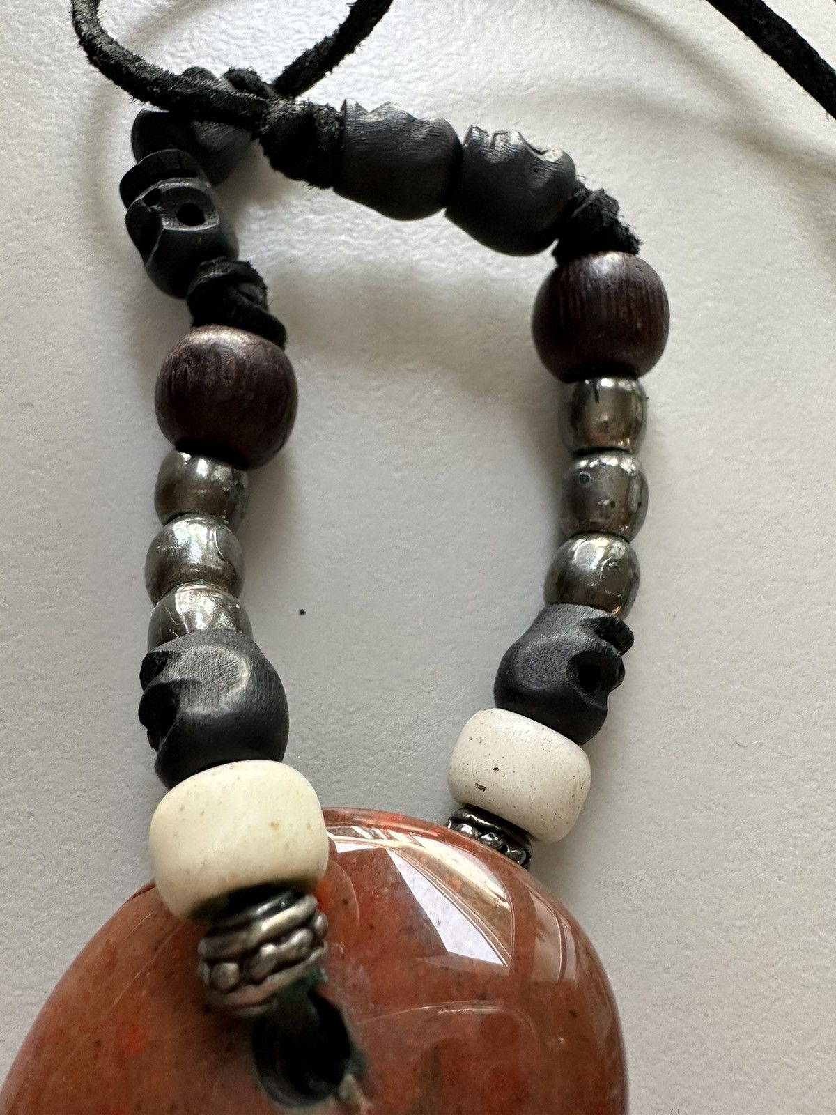 Saint Laurent Paris Saint Laurent ss15 psych rock stone/leather necklace Size ONE SIZE - 8 Thumbnail