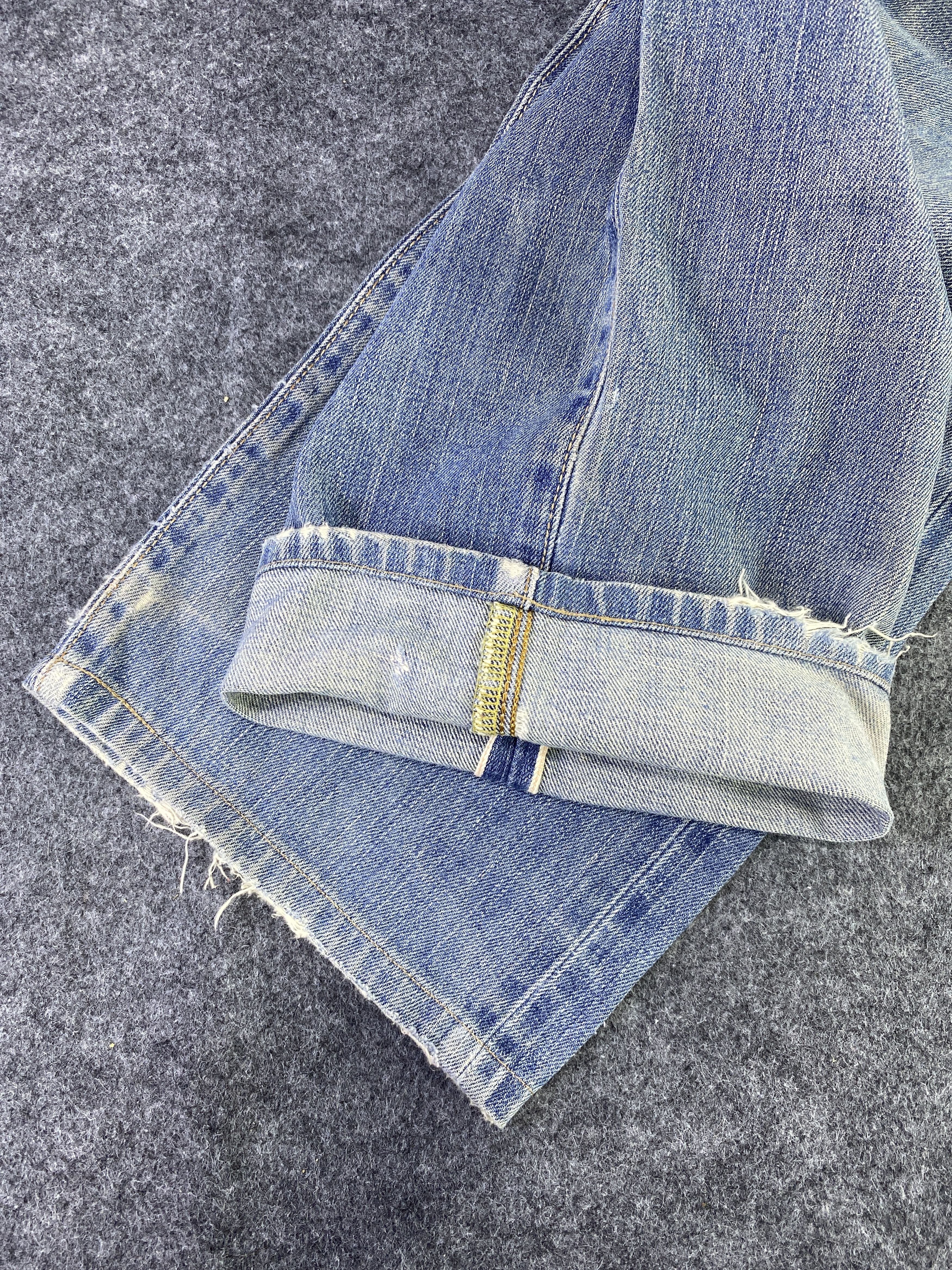 Edwin Edwin 505x Selvedge Distress Blue Wash Denim - J885 Size US 33 - 9 Thumbnail