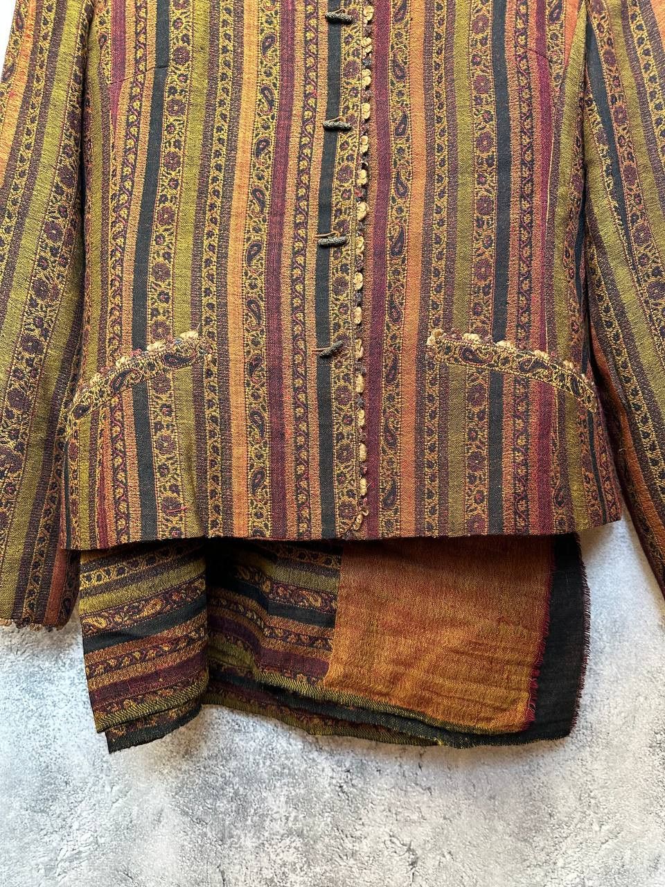 Other Caroline Charles Collection Wool Jacket Draped Shawl Skirt Size L / US 10 / IT 46 - 10 Thumbnail