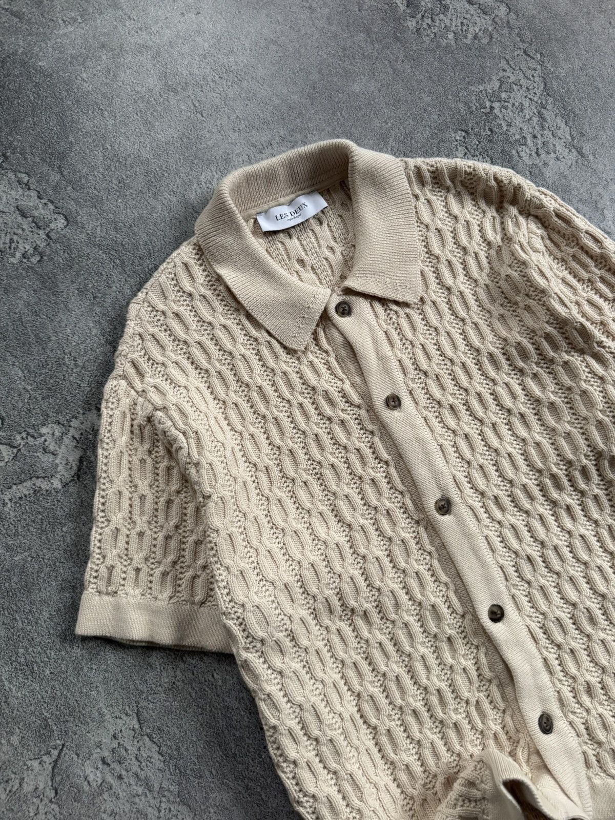 Les Deux Les Deux Garrett knitwear shirt button up polo knit jumper Size US M / EU 48-50 / 2 - 5 Thumbnail