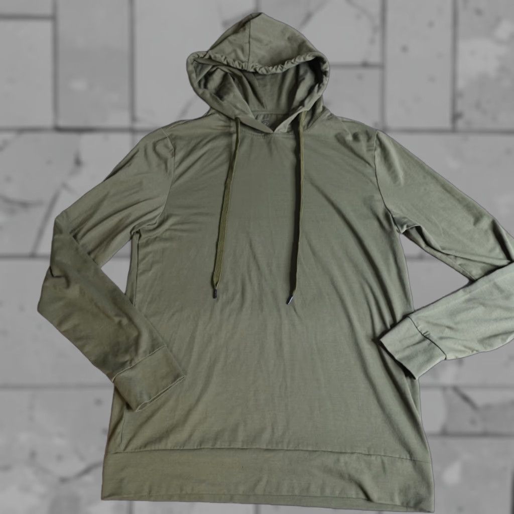 Vintage Bluffworks Hoodie Shirt Men Slim Green Lightweight Hooded Pullover Small Sweatshirt Size US S / EU 44-46 / 1 - 1 Thumbnail