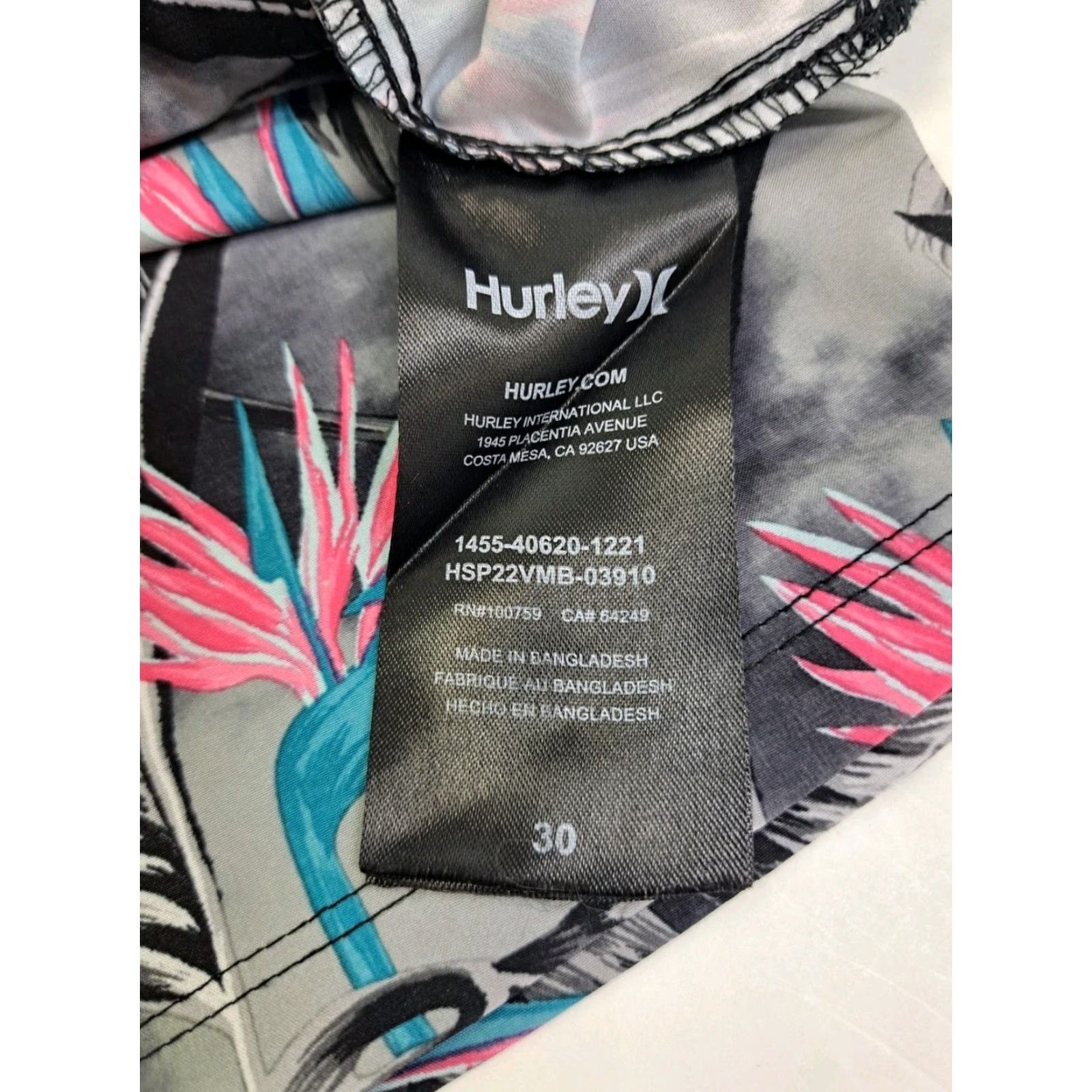 Hurley Hurley Mens Board Shorts Multicolored Floral Hawaiian Print 30/9" Beach Surfing Quick Dry Drawstring Back Pocket Womens? Mens Size US 30 / EU 46 - 8 Thumbnail