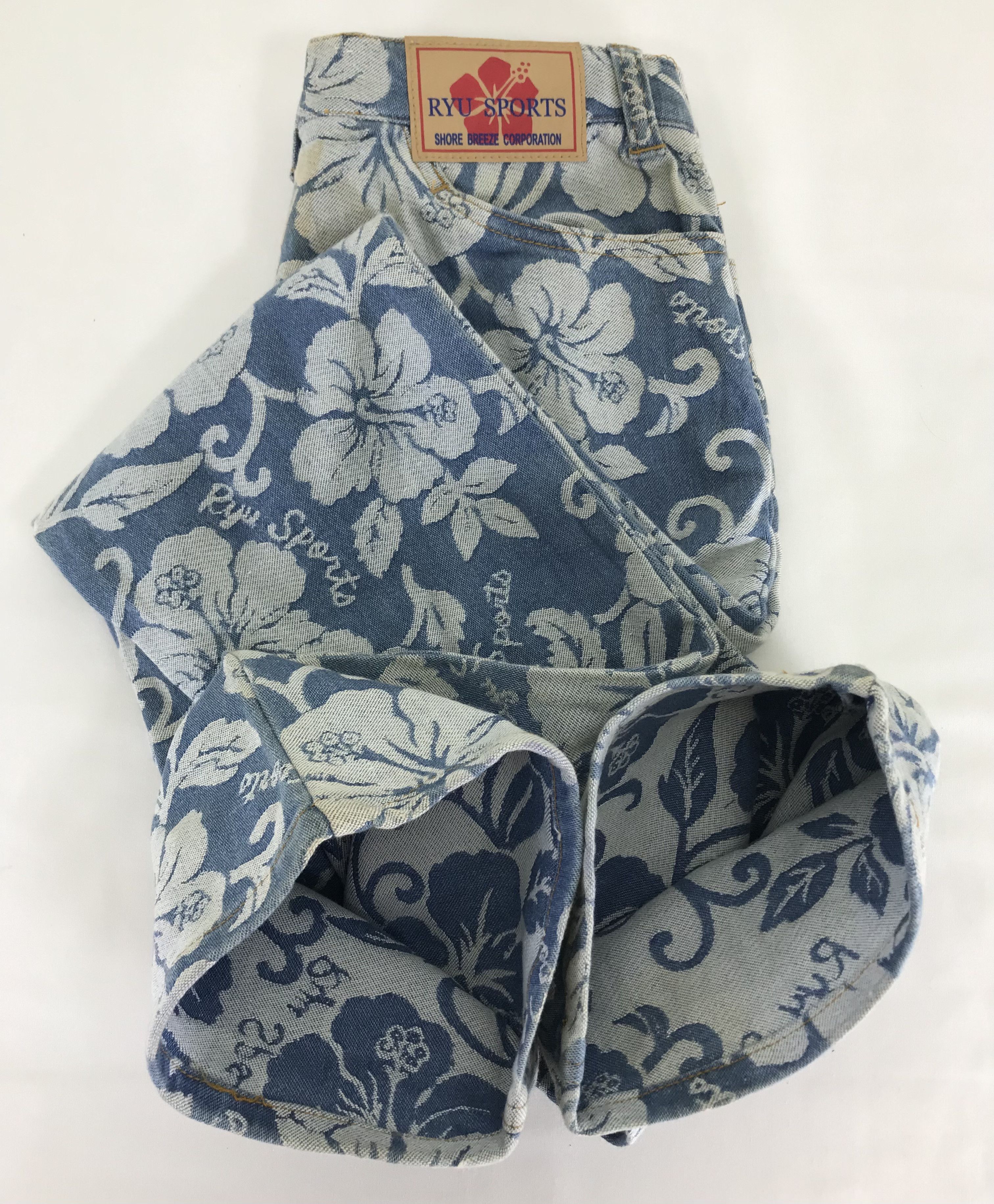 Hysteric Glamour Vintage Japanese Ryu Full Printed Floral Flare Jeans Size 27" / US 4 / IT 40 - 15 Thumbnail