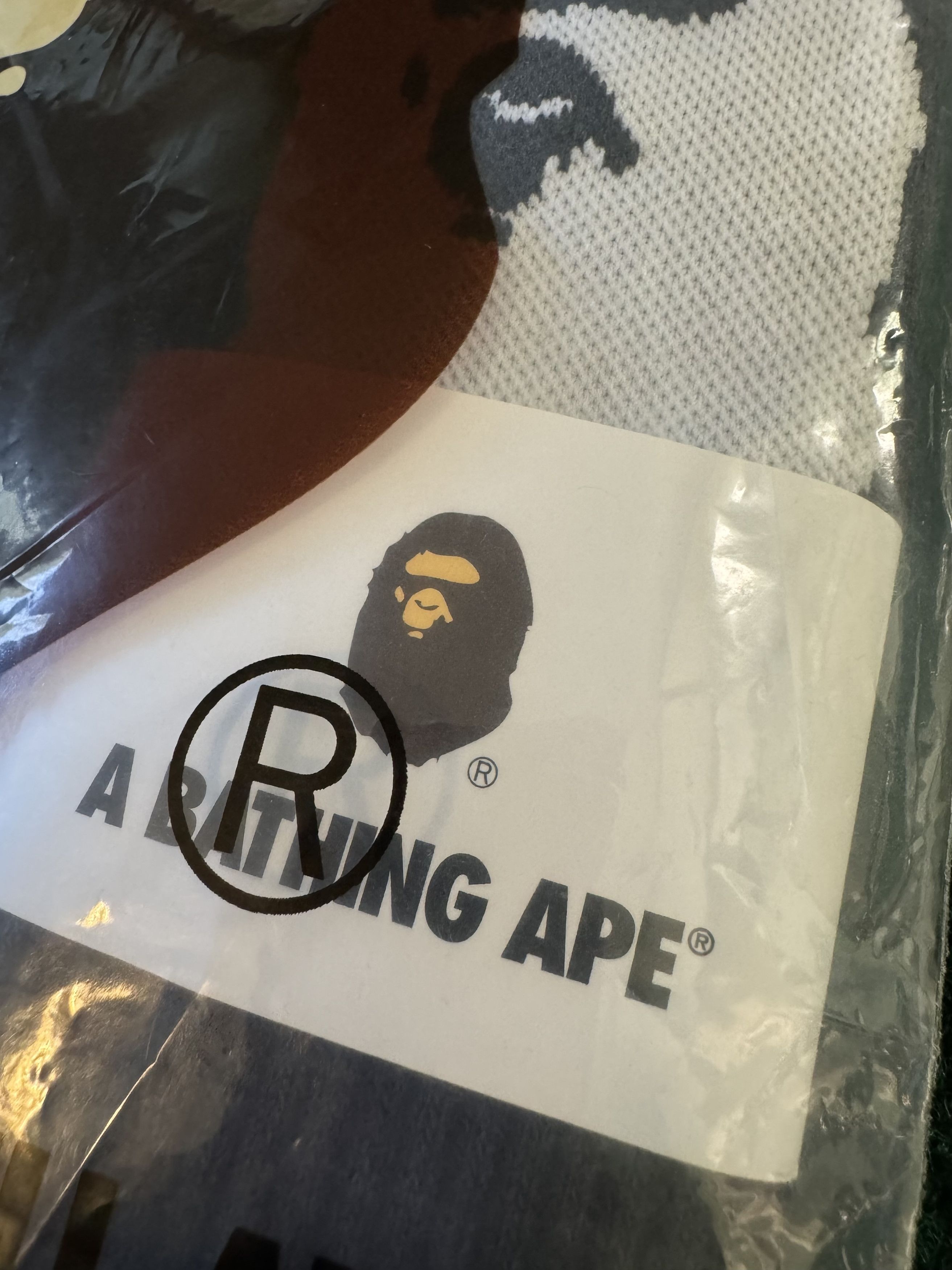 Bape Bape A BATHING APE Big Ape Head Socks LARGE “Black” Size ONE SIZE - 2 Thumbnail