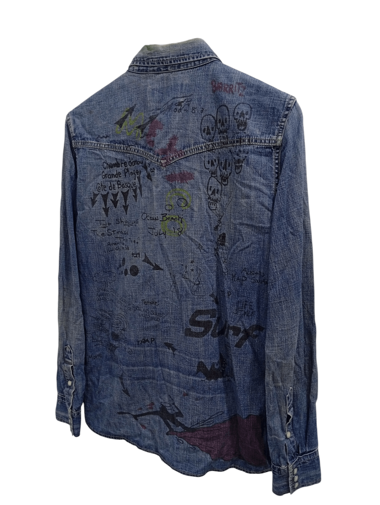 Japanese Brand × Remi Relief 🔥🔥Remi Relief Artwork Denim Chambray Shirt Size US M / EU 48-50 / 2 - 20 Thumbnail