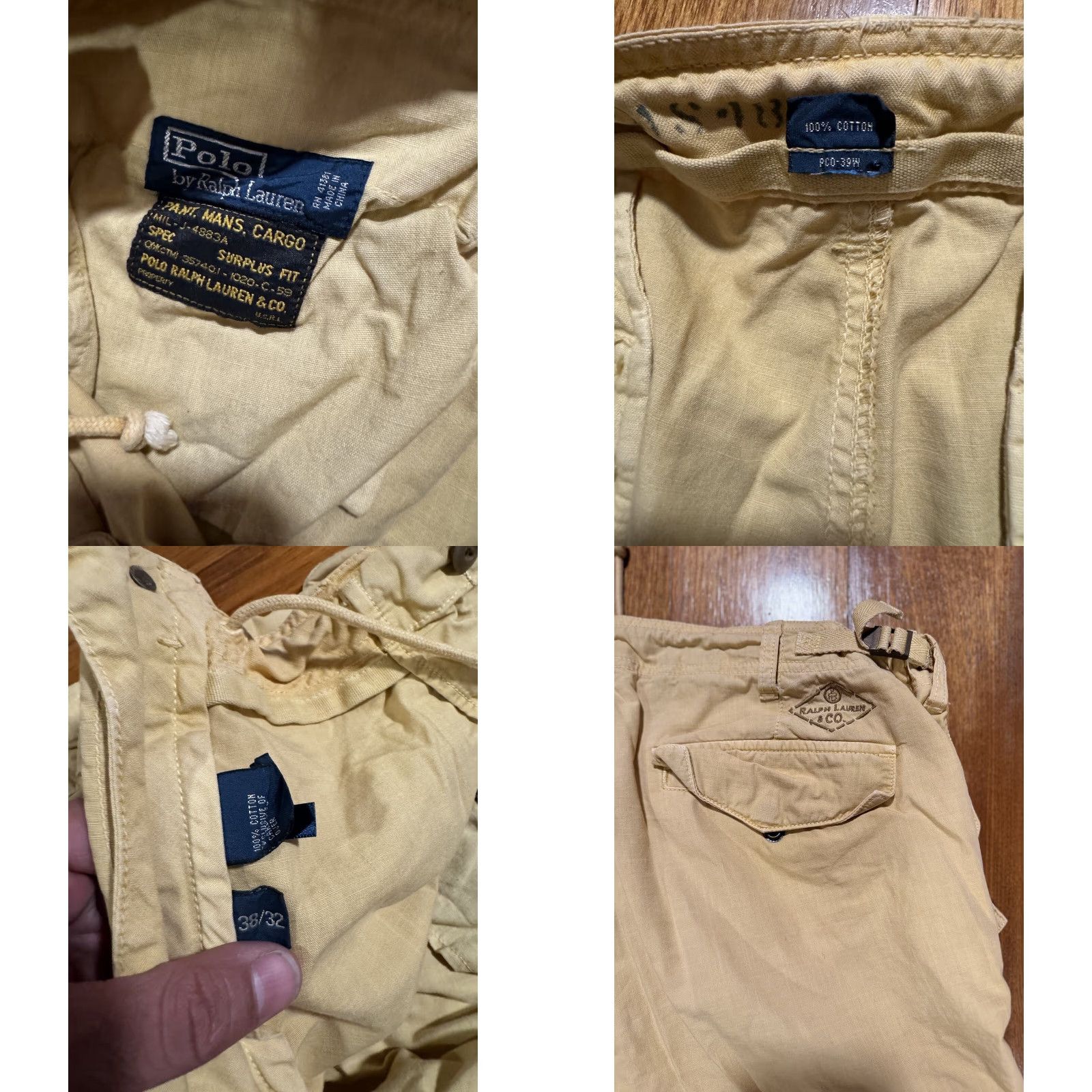 Polo Ralph Lauren VINTAGE Polo Ralph Lauren M-1957 Straight Fit Utility Cargo Pants Men 38/32 Beige Cargo Pants Men Size US M / EU 48-50 / 2 - 8 Thumbnail