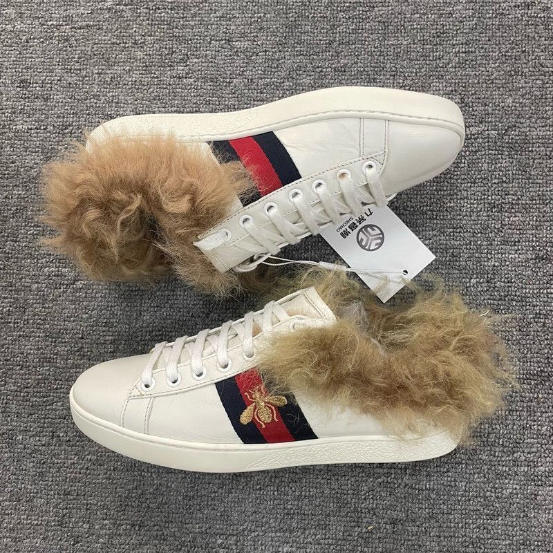Gucci Gucci Ace Wool Embroidered 'Bee' Sneakers Size US 6.5 / EU 39-40 - 5 Thumbnail