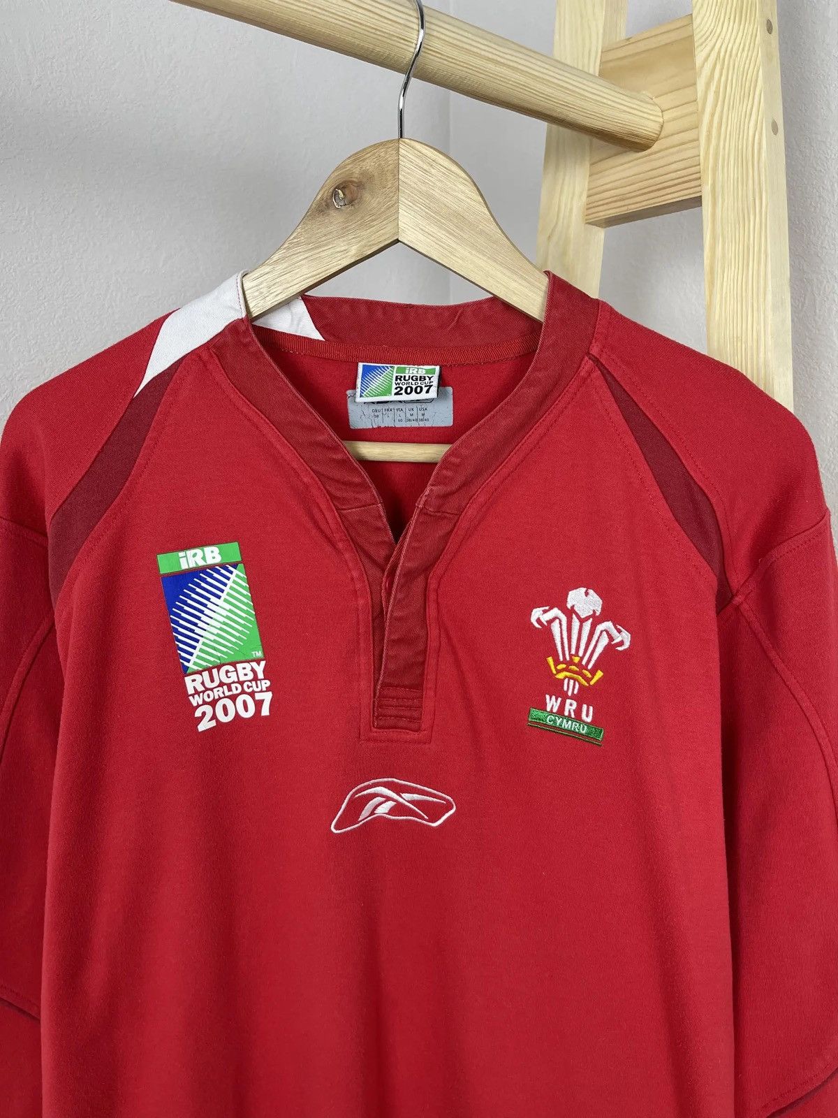 Reebok Vintage Y2k Reebok Rugby Shirt 2007 Size US L / EU 52-54 / 3 - 3 Thumbnail