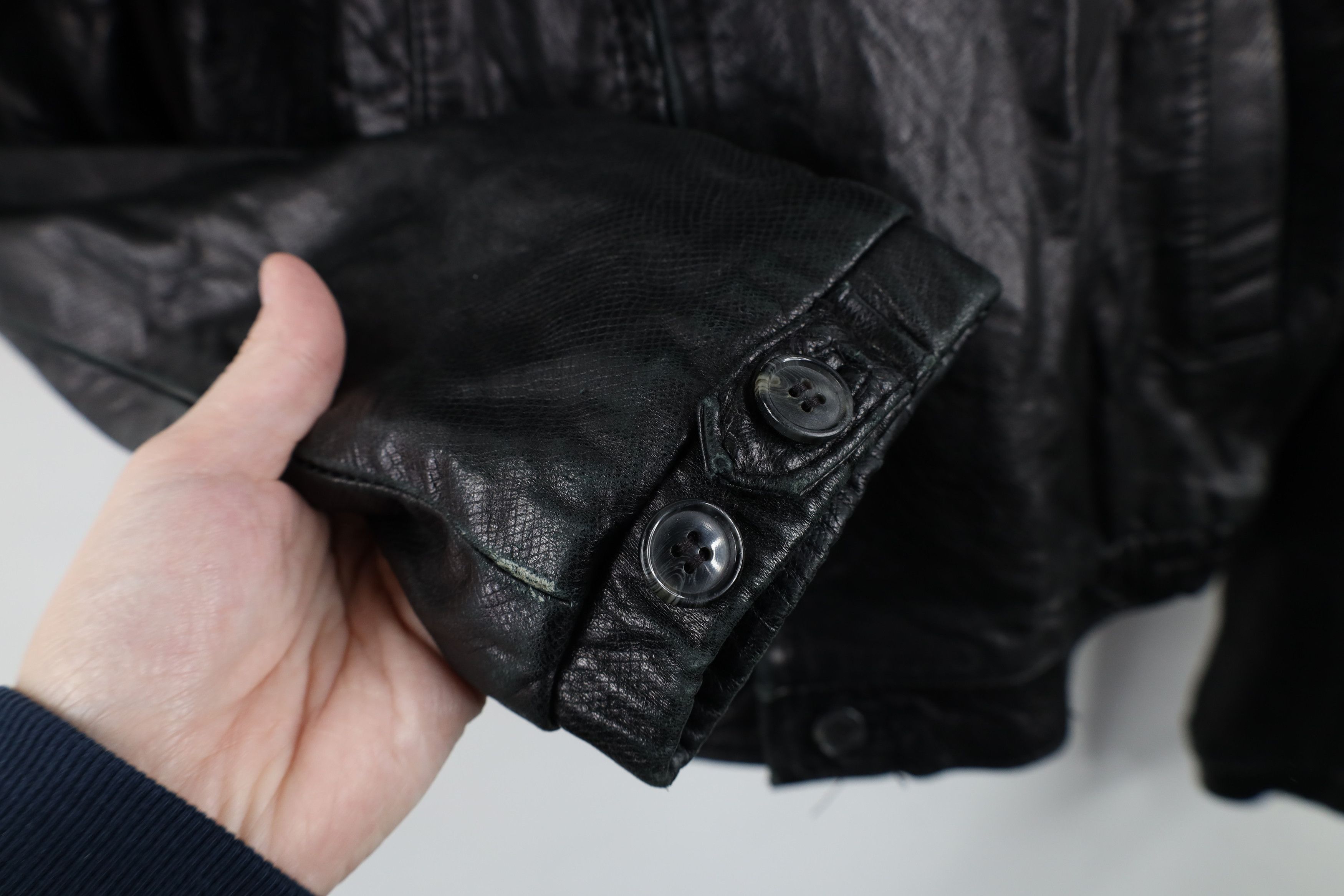 Vintage Vintage 80s 90s Streetwear Leather Cafe Racer Bomber Jacket Size XS / US 0-2 / IT 36-38 - 5 Thumbnail
