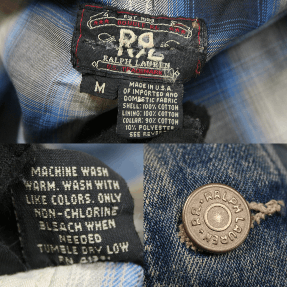 RRL Ralph Lauren 1993 Double RL Denim Worker Chore Jacket Made in USA Size US M / EU 48-50 / 2 - 12 Thumbnail