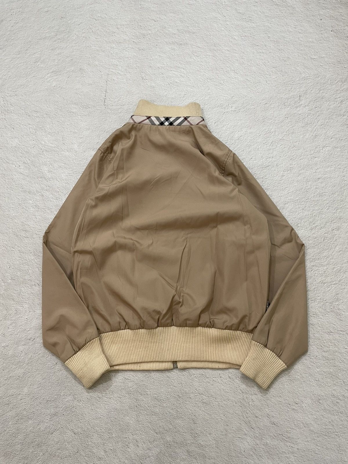 Japanese Brand Vintage Burberry Nova Check Lined Bomber Jacket Beige Y2K Size US L / EU 52-54 / 3 - 8 Thumbnail
