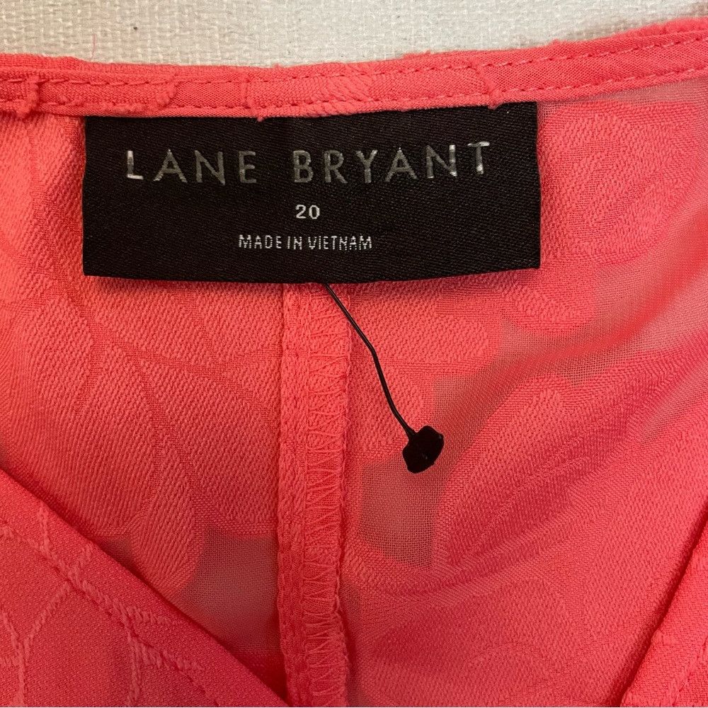 Other New Lane Bryant Classic Crop Sheer Full-Wrap Coral Long Sle Size 3XL / US 20-22 - 8 Thumbnail