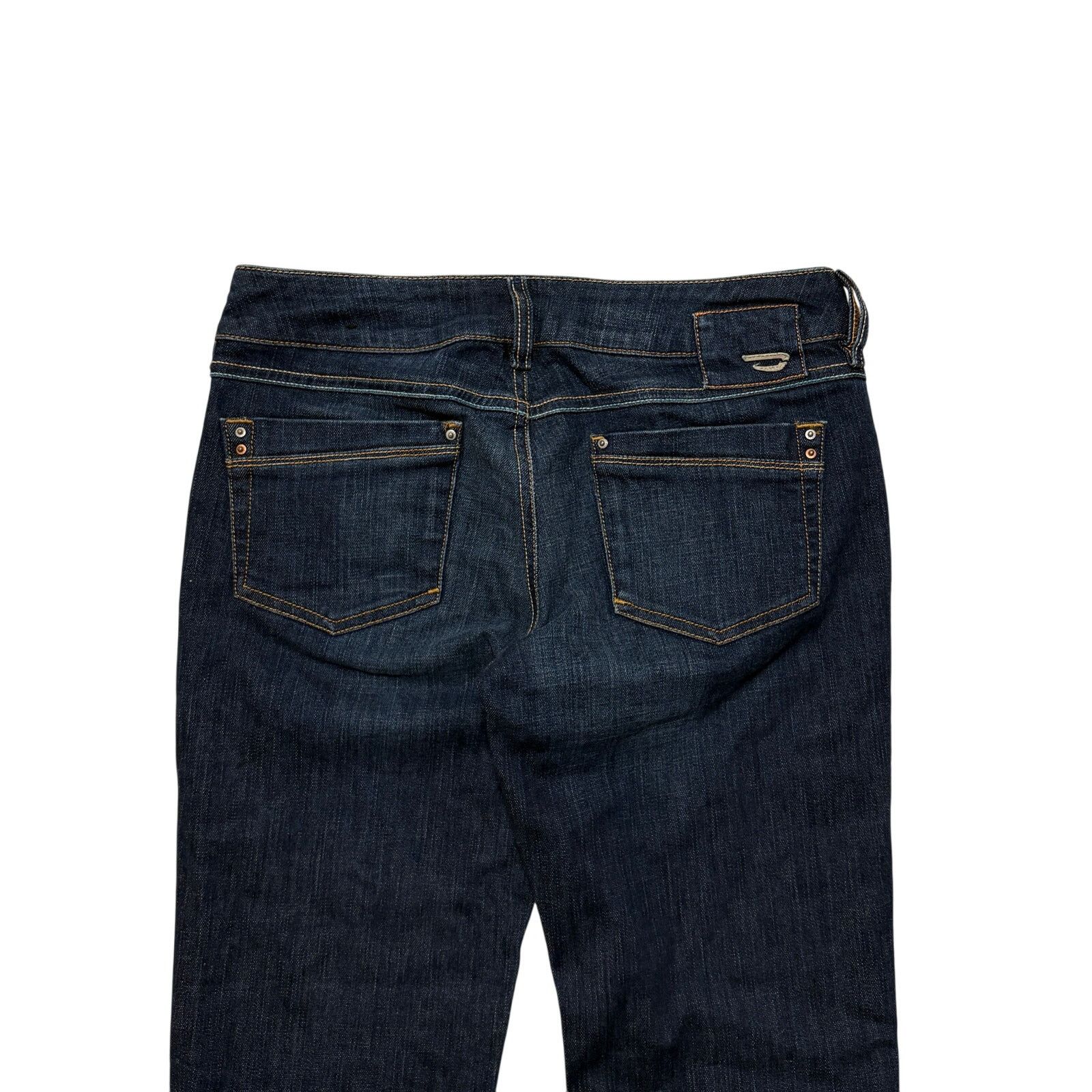 Diesel VTG Y2K 00s Diesel Blue Ronhar Low Rise Flared Denim Jeans Size 30" / US 8 / IT 44 - 4 Thumbnail