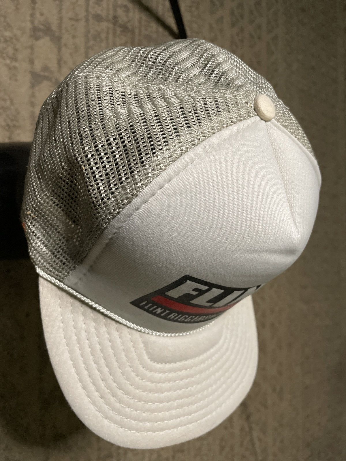 Vintage Flint Riggers Erectors Inc HAT Michigan CAP foam mesh crane Size ONE SIZE - 4 Thumbnail