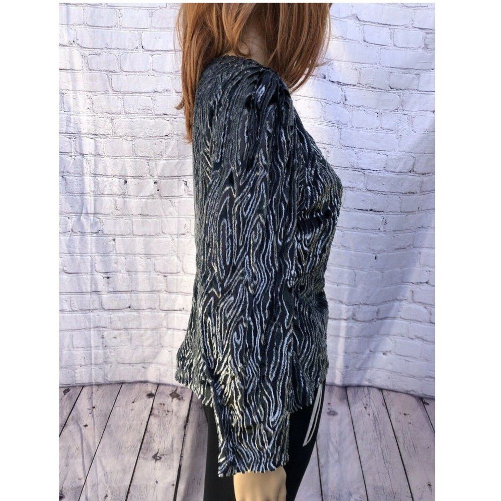 Other Burnout Velvet Blouse Long Sleeve Dark Green S Size S / US 4 / IT 40 - 3 Thumbnail