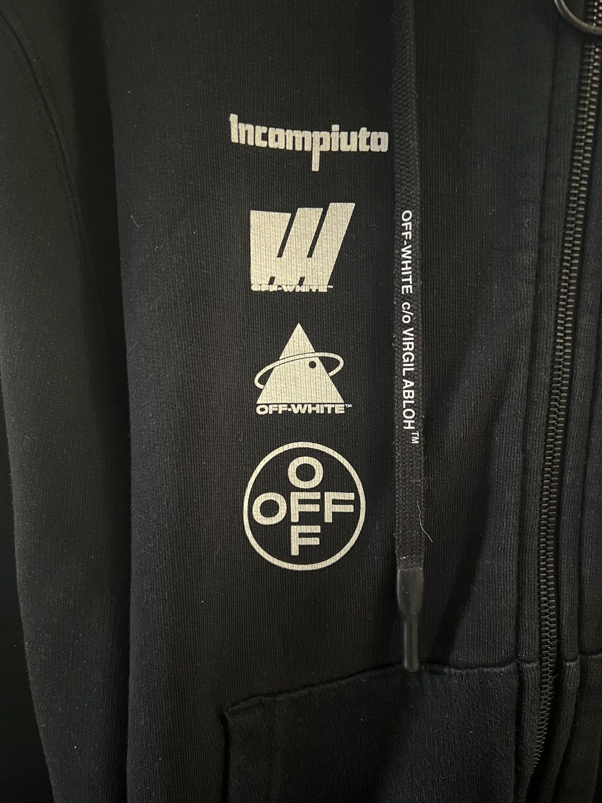 Off-White OFF-WHITE Back Photo Print Two-Piece Hoodie Black Size US S / EU 44-46 / 1 - 3 Thumbnail