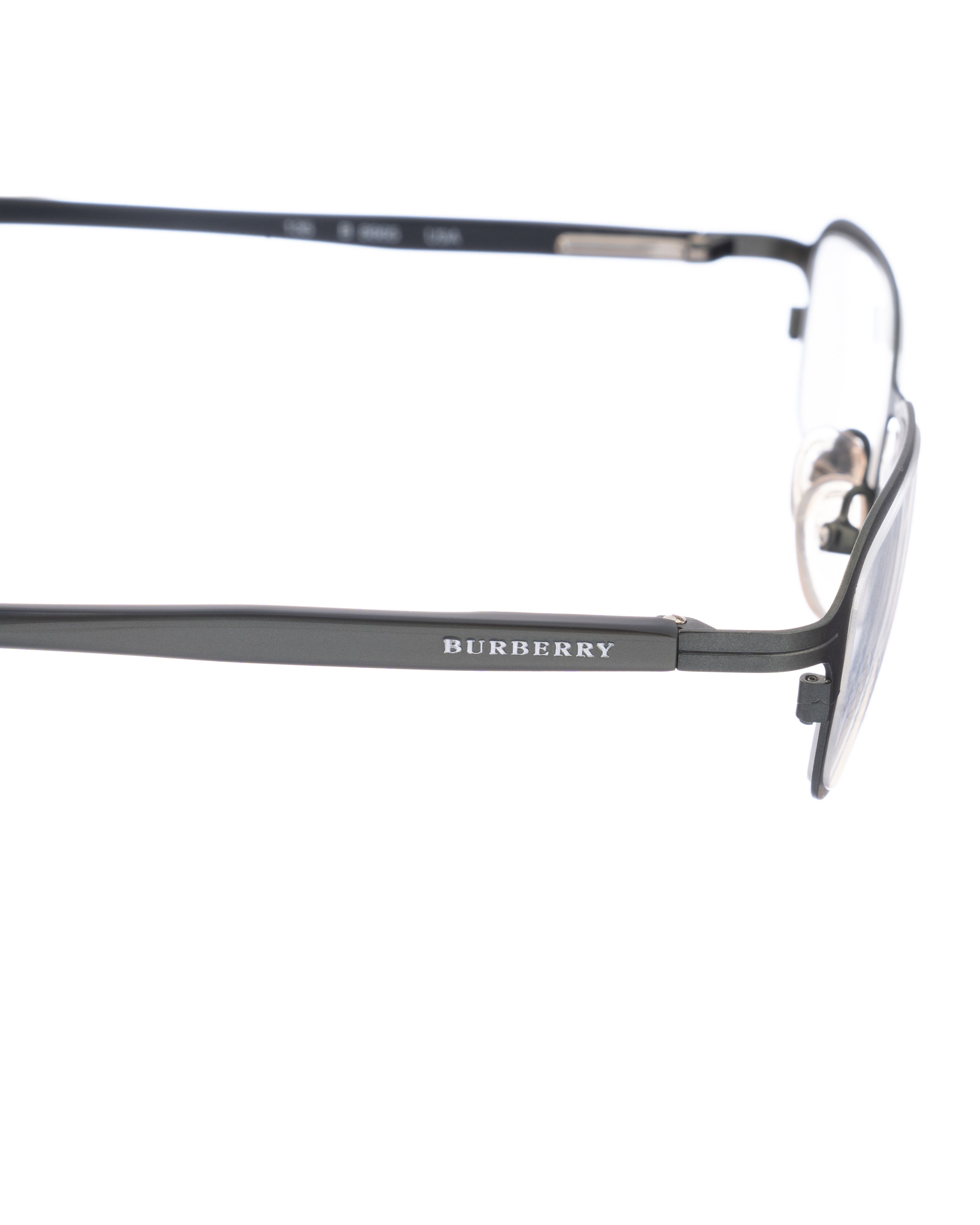Burberry Burberry 90s Matte Black Grey Rectangle Glasses Size ONE SIZE - 3 Thumbnail