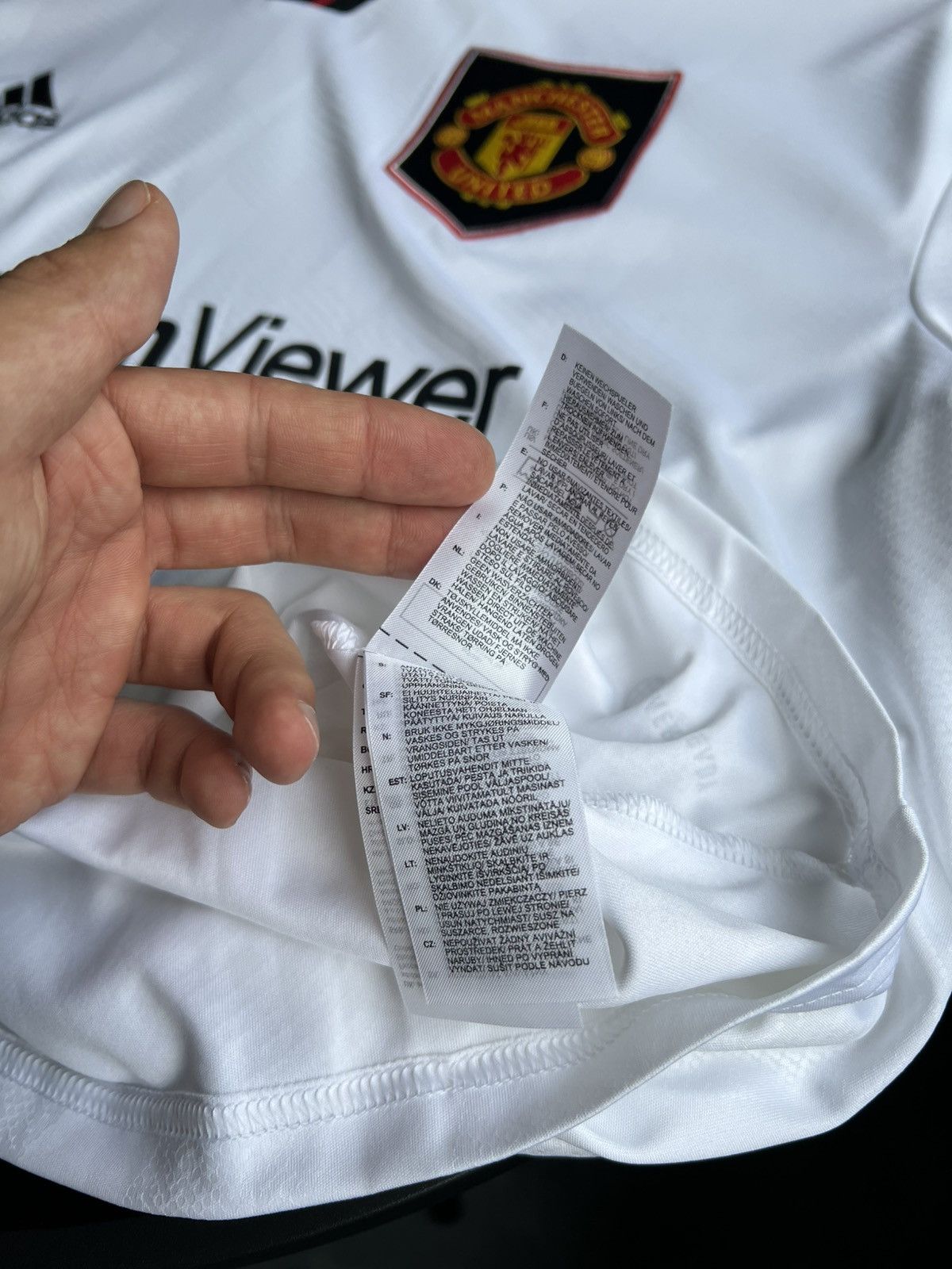Adidas Man United 22/23 Away Shirt XL Adidas TeamViewer White Size US XL / EU 56 / 4 - 18 Thumbnail