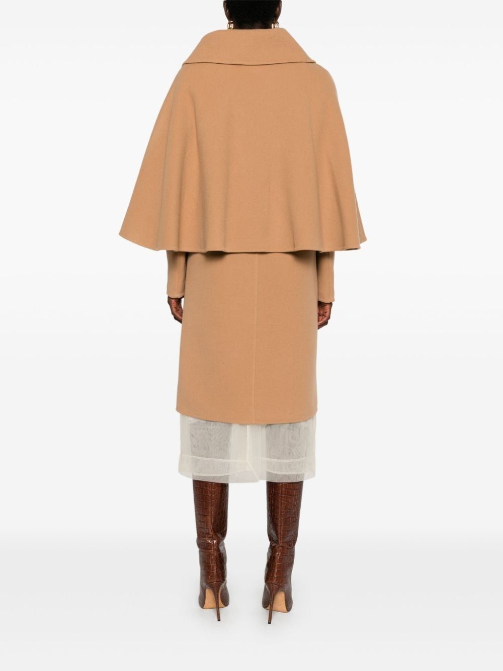 Chloe o1loc1c11025 Cape Coat in Beige Size XS / US 0-2 / IT 36-38 - 3 Thumbnail