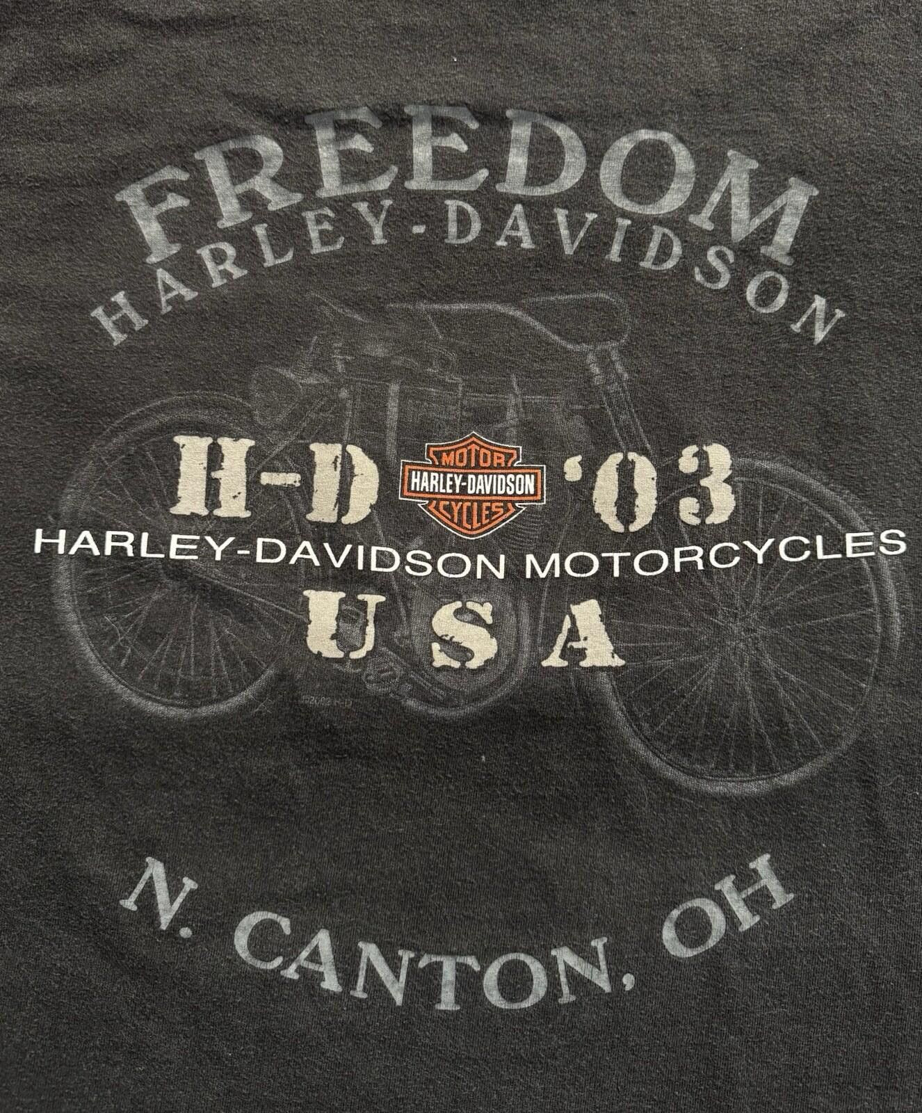 Harley Davidson Vintage Y2K 2003 Freedom Harley-Davidson 100 Anniv. T-Shirt Size ONE SIZE - 4 Thumbnail