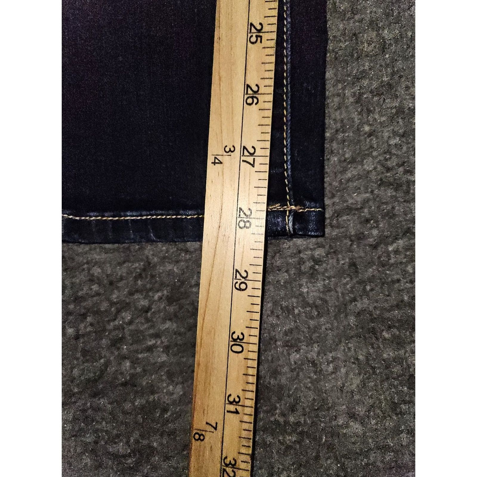 Vintage VINTAGE American Eagle Jeans Womens 2 Short Blue Skinny Super Stretch Denim Pants Size 26" / US 2 / IT 38 - 2 Thumbnail
