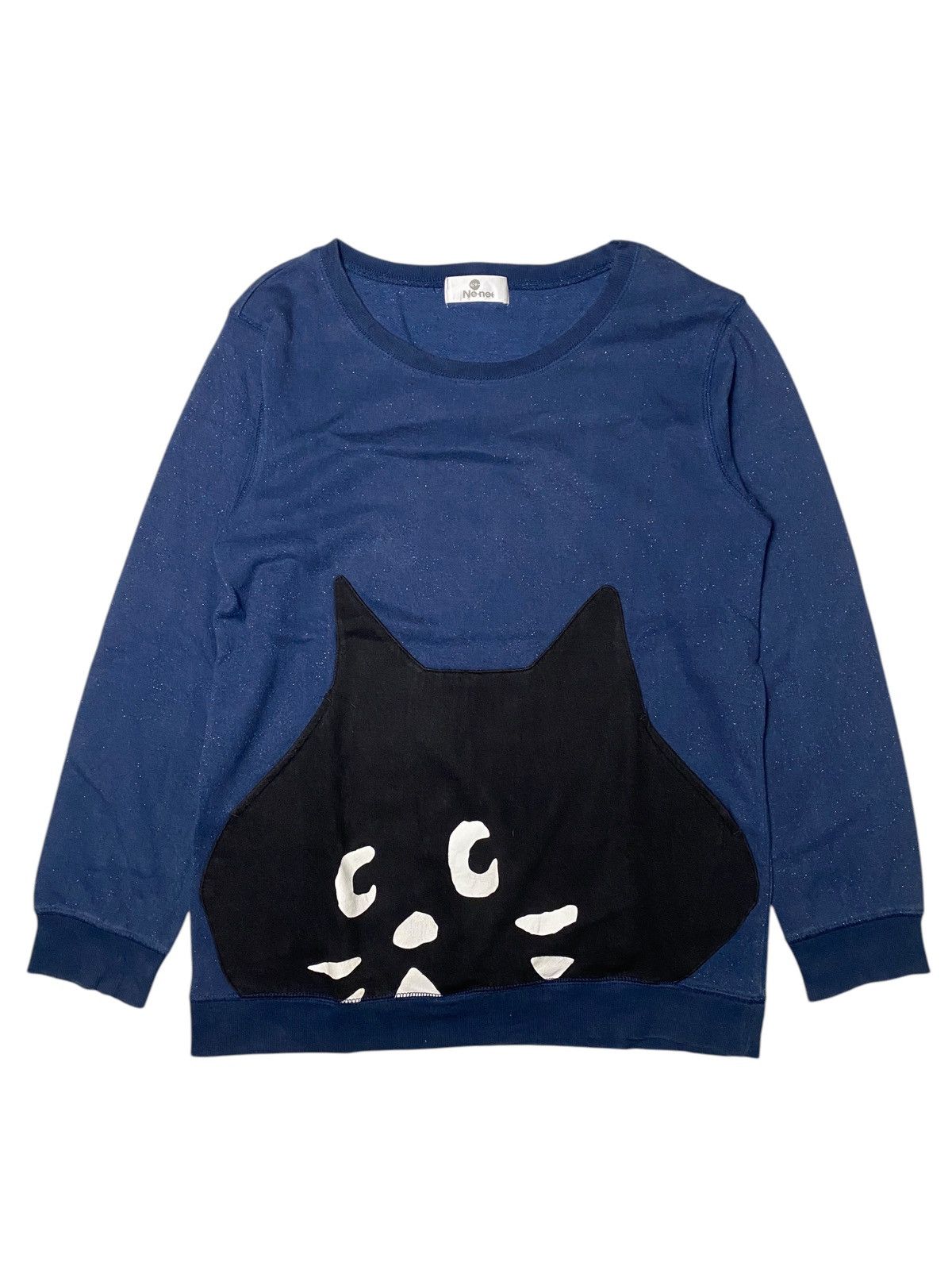Ne-Net 2000's Ne net Cat Glittery Sweatshirt Size US M / EU 48-50 / 2 - 1 Thumbnail