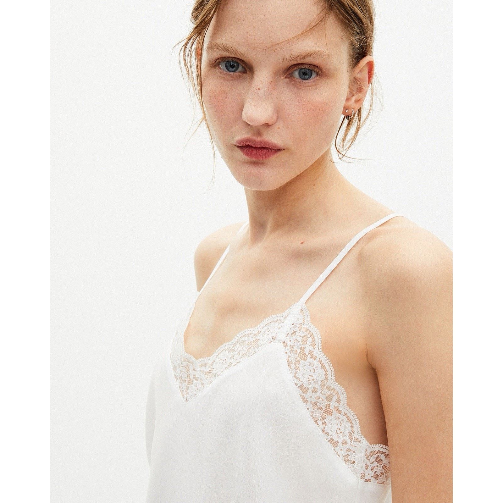 The Kooples The Kooples Women's LaceEmbroidered Silk Camisole Top Size 0 Size XS / US 0-2 / IT 36-38 - 2 Thumbnail