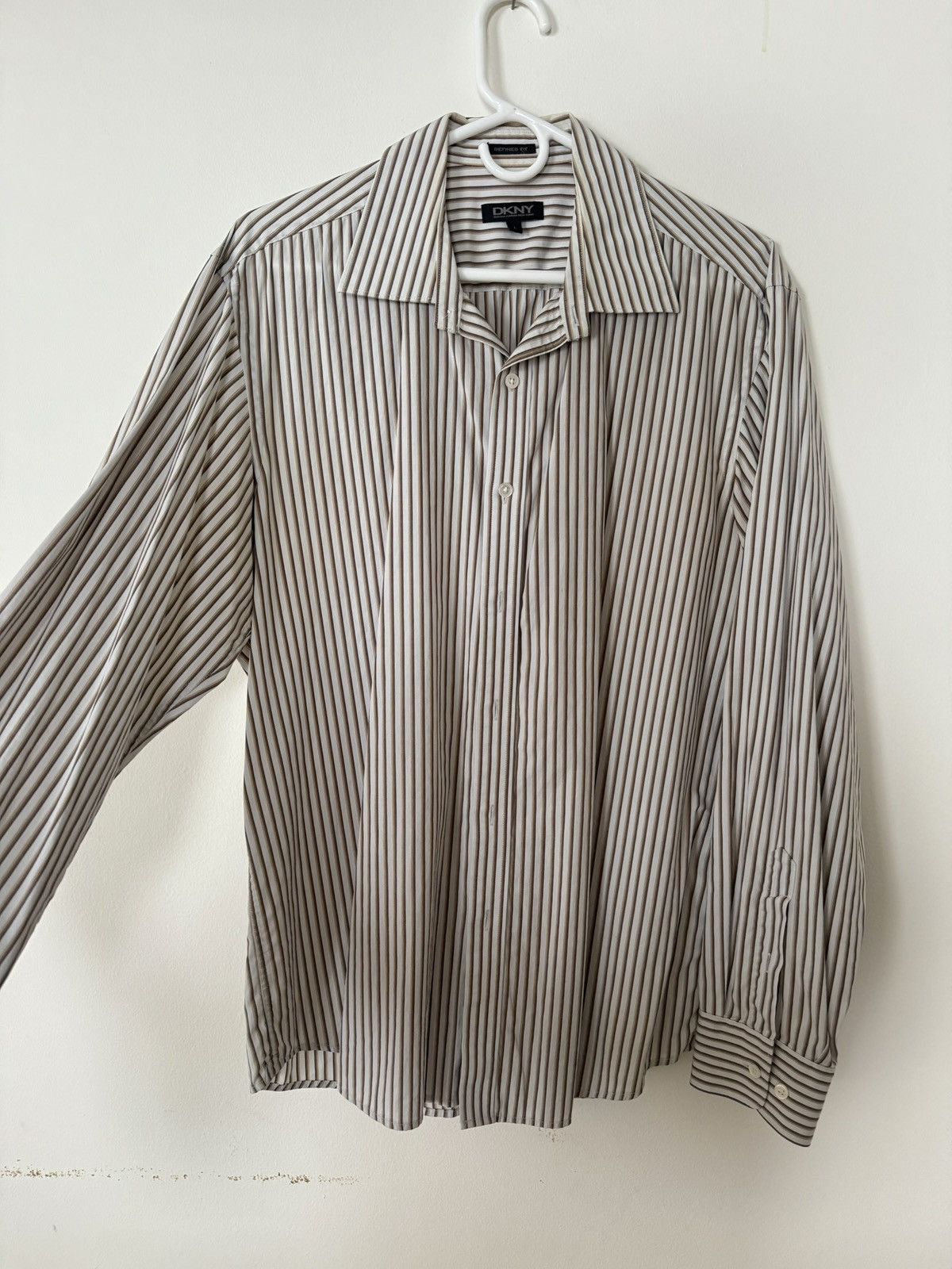 DKNY Vintage Stripe Collared Button Up Shirt Size US L / EU 52-54 / 3 - 2 Thumbnail