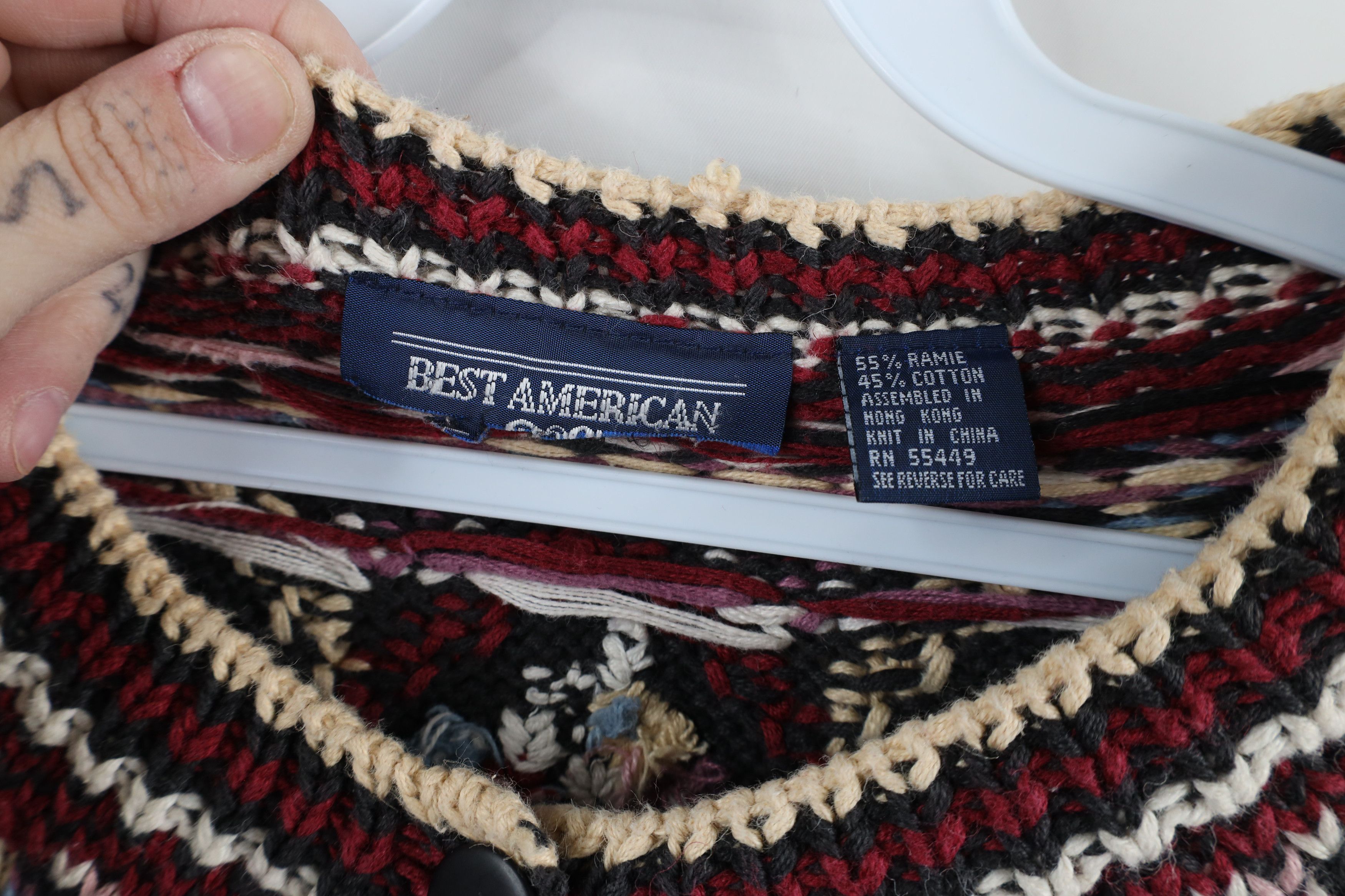 Vintage Vintage 90s Farmhouse Flower Fair Isle Knit Cardigan Sweater Size M / US 6-8 / IT 42-44 - 9 Thumbnail