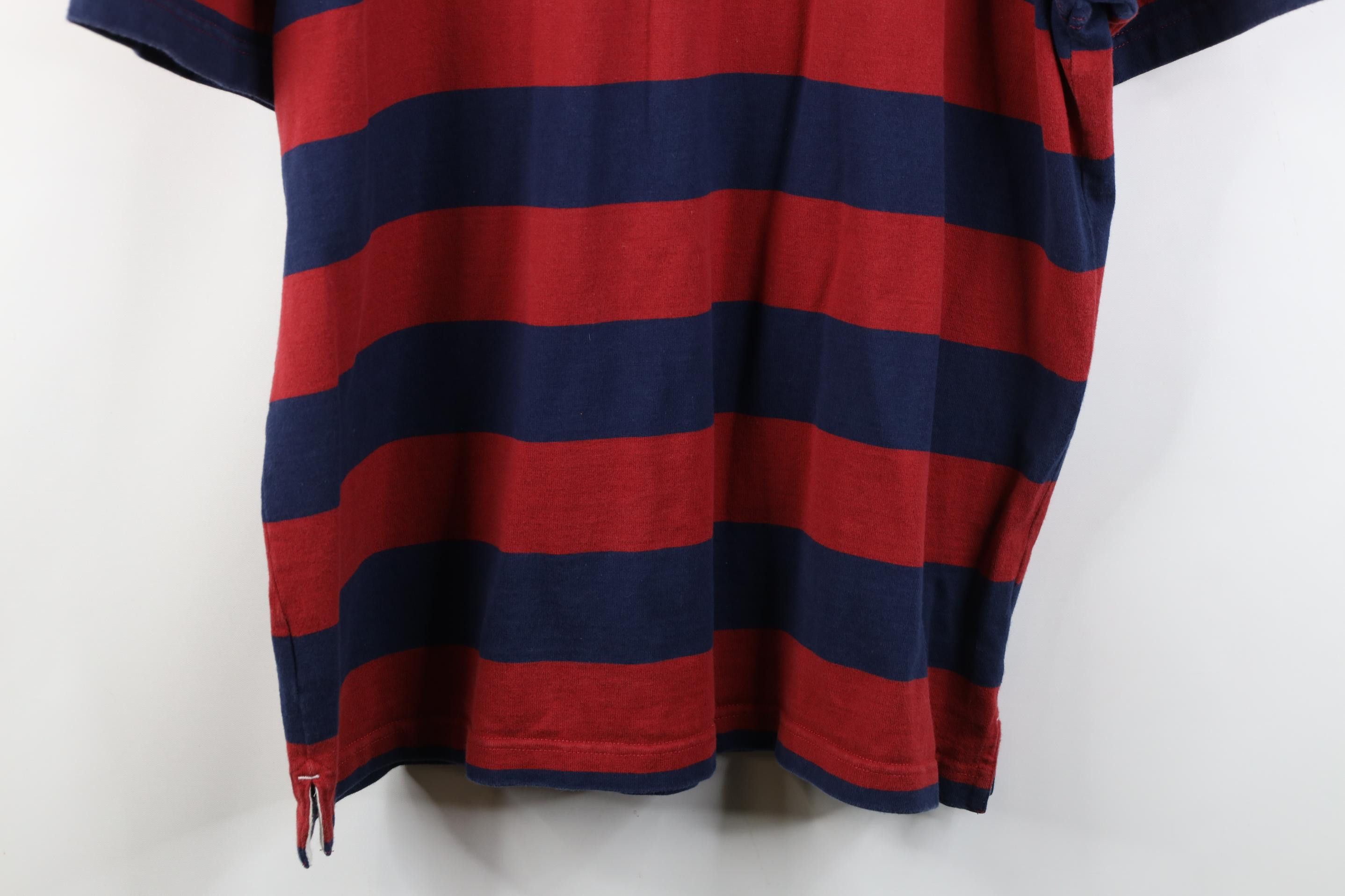 Eddie Bauer Vintage 90s Y2K Eddie Bauer Heavy Striped Rugby Polo Shirt Size US L / EU 52-54 / 3 - 13 Thumbnail