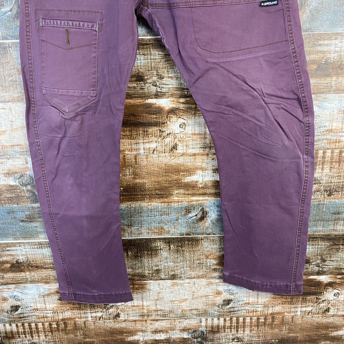 Japanese Brand DL G Ground Purple Cargo Multipocket Pants #C1001 Size US 33 - 6 Thumbnail
