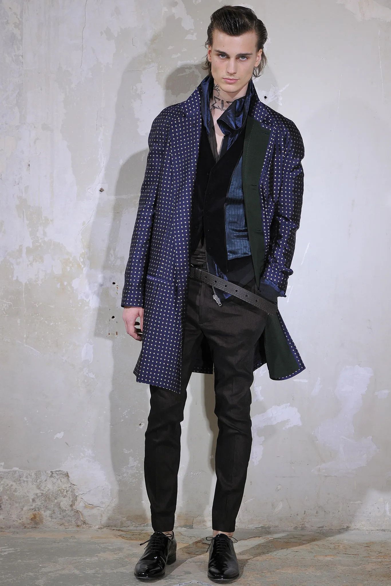 Haider Ackermann SS14 Classic Raglan Coat in Blue & Gold Silk Jacquard Size US XL / EU 56 / 4 - 1 Thumbnail