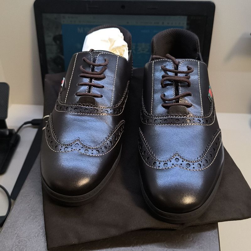 Gucci Gucci Casual Black Low-Top Leather Shoes - Size US 8.5 / EU 41-42 - 1 Thumbnail