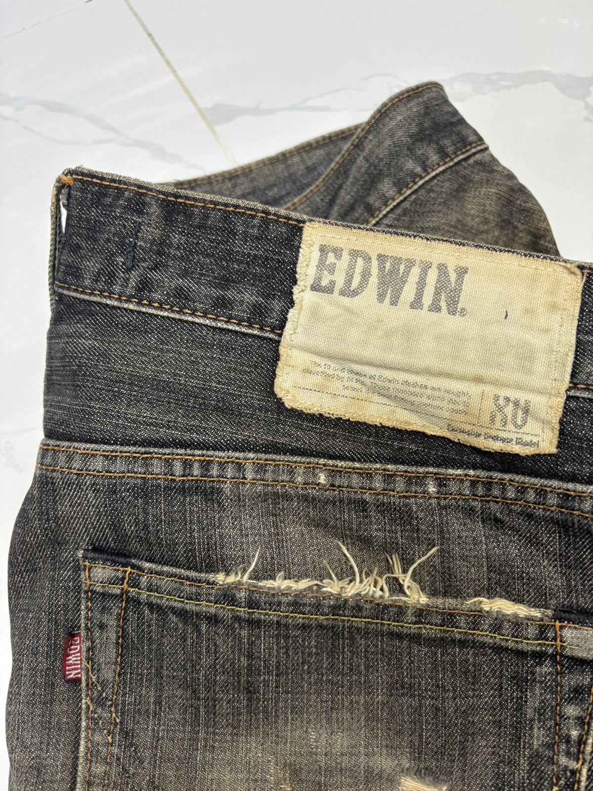 Edwin BAGGY EDWIN XU EXCLUSIVE VINTAGE MODEL RUSTY MUD WASH JEANS Size US 34 / EU 50 - 12 Thumbnail