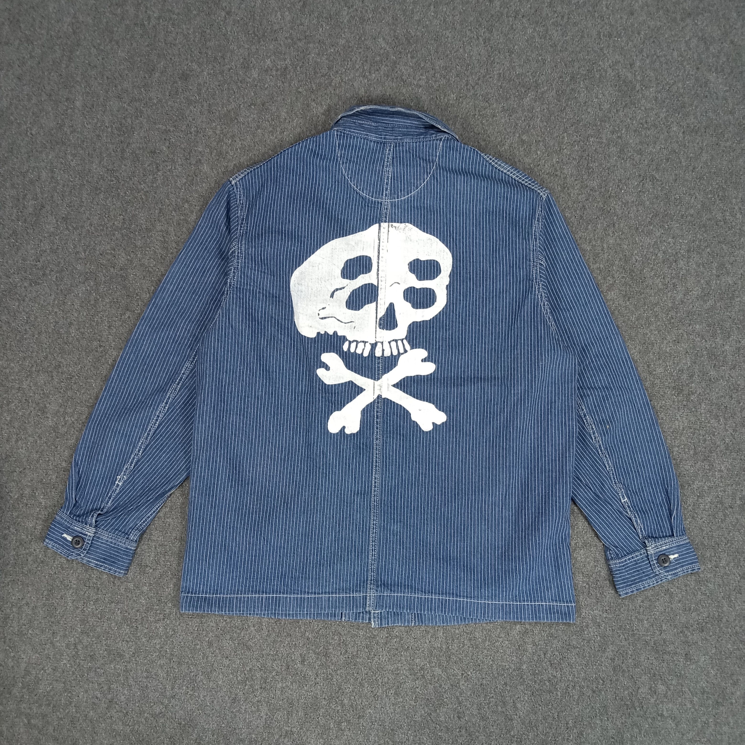Japanese Brand × Vintage Uniqlo Skulls Japanese Brand Denim Style Jacket Size US L / EU 52-54 / 3 - 1 Thumbnail